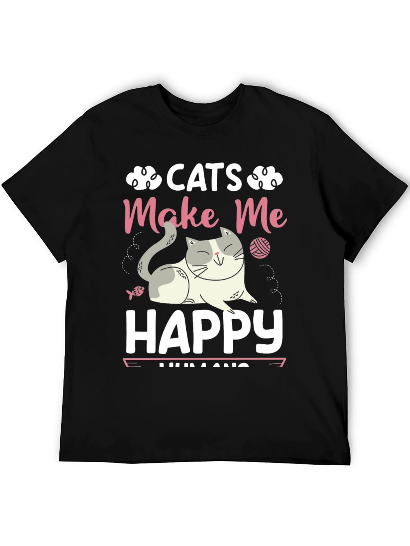 Cats Make Me Happy Graphic T-Shirt