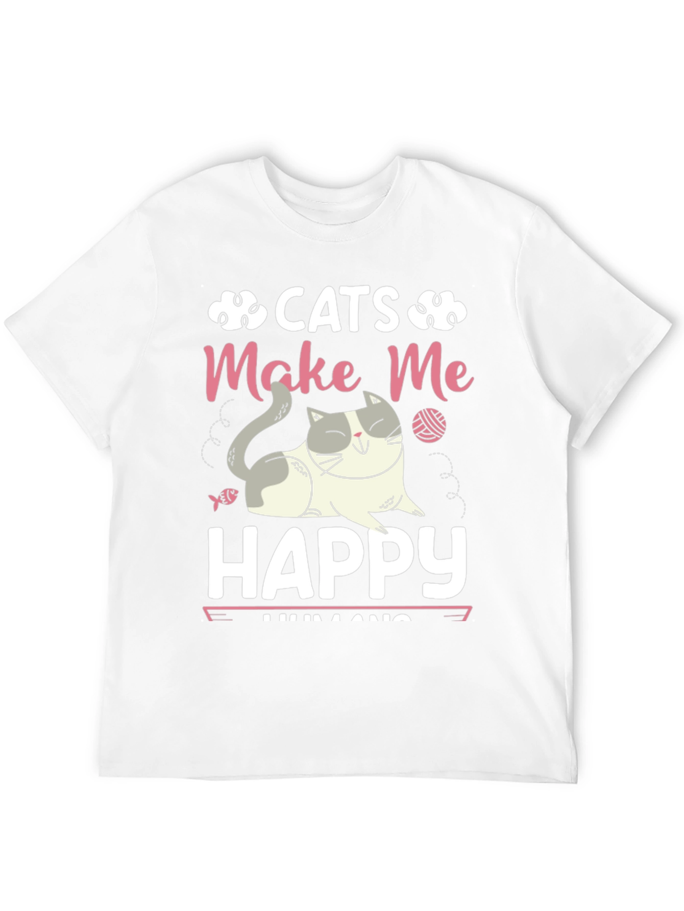Cats Make Me Happy Graphic T-Shirt