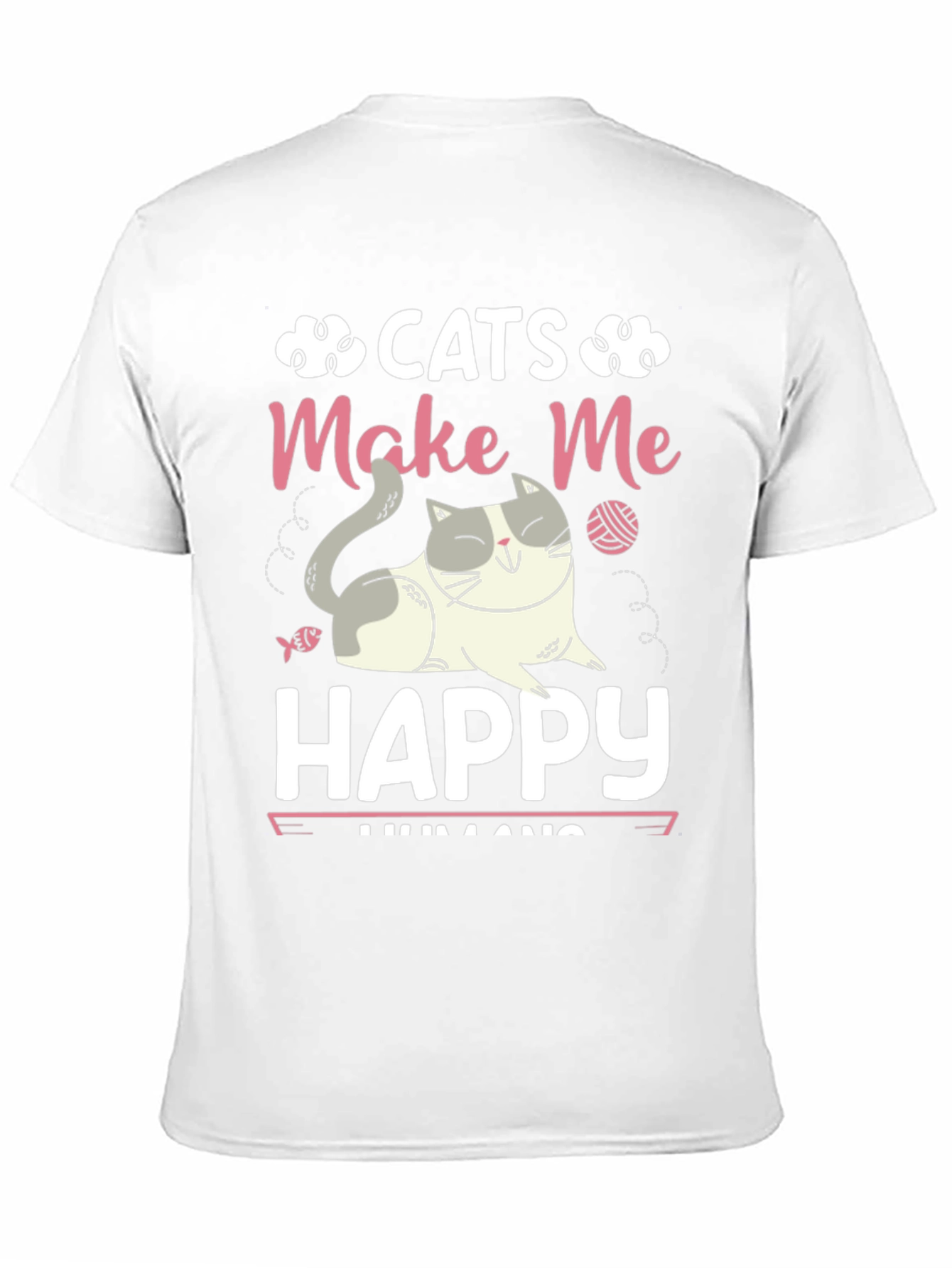 Cats Make Me Happy Graphic T-Shirt