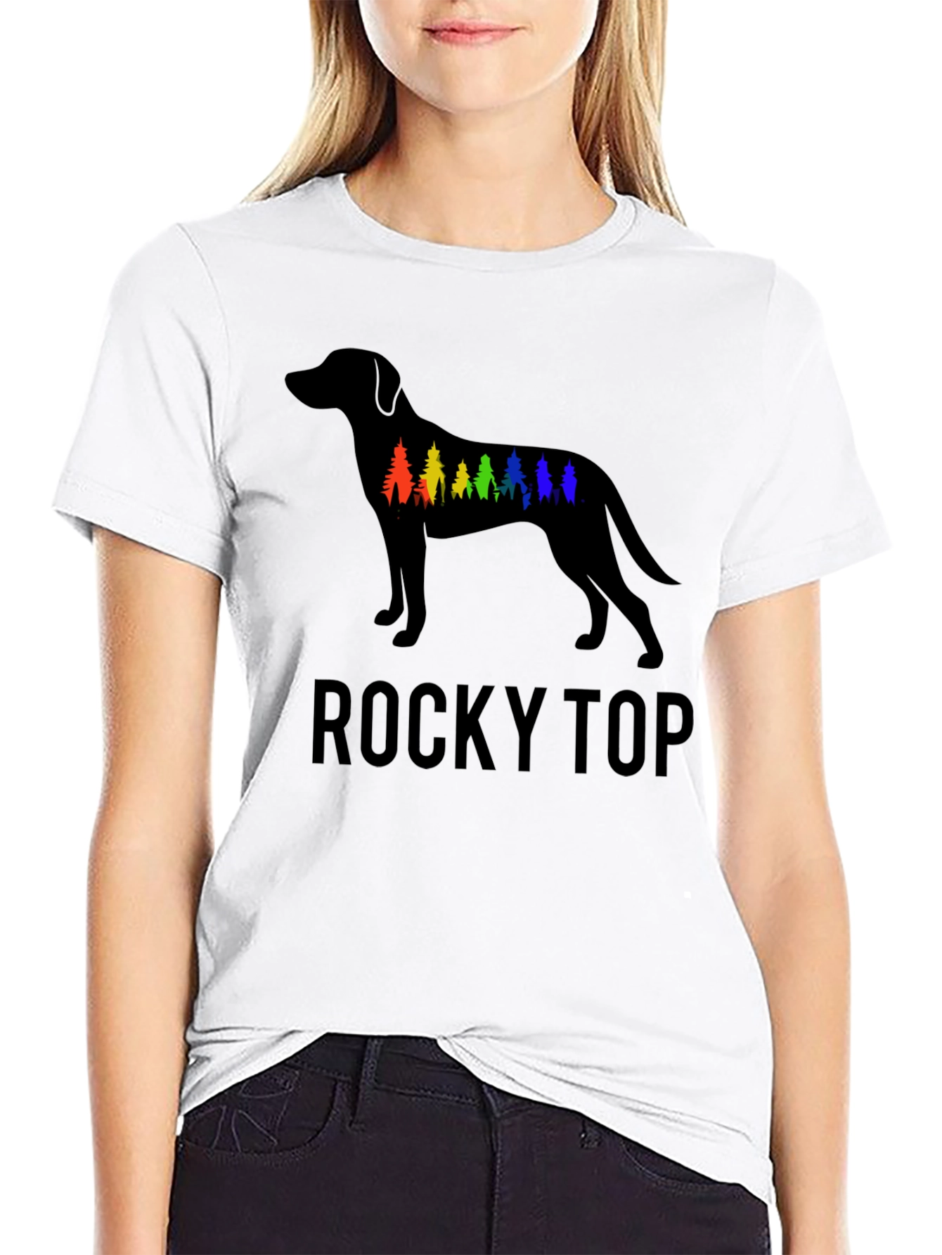 Rocky Top Dog Silhouette Graphic T-Shirt