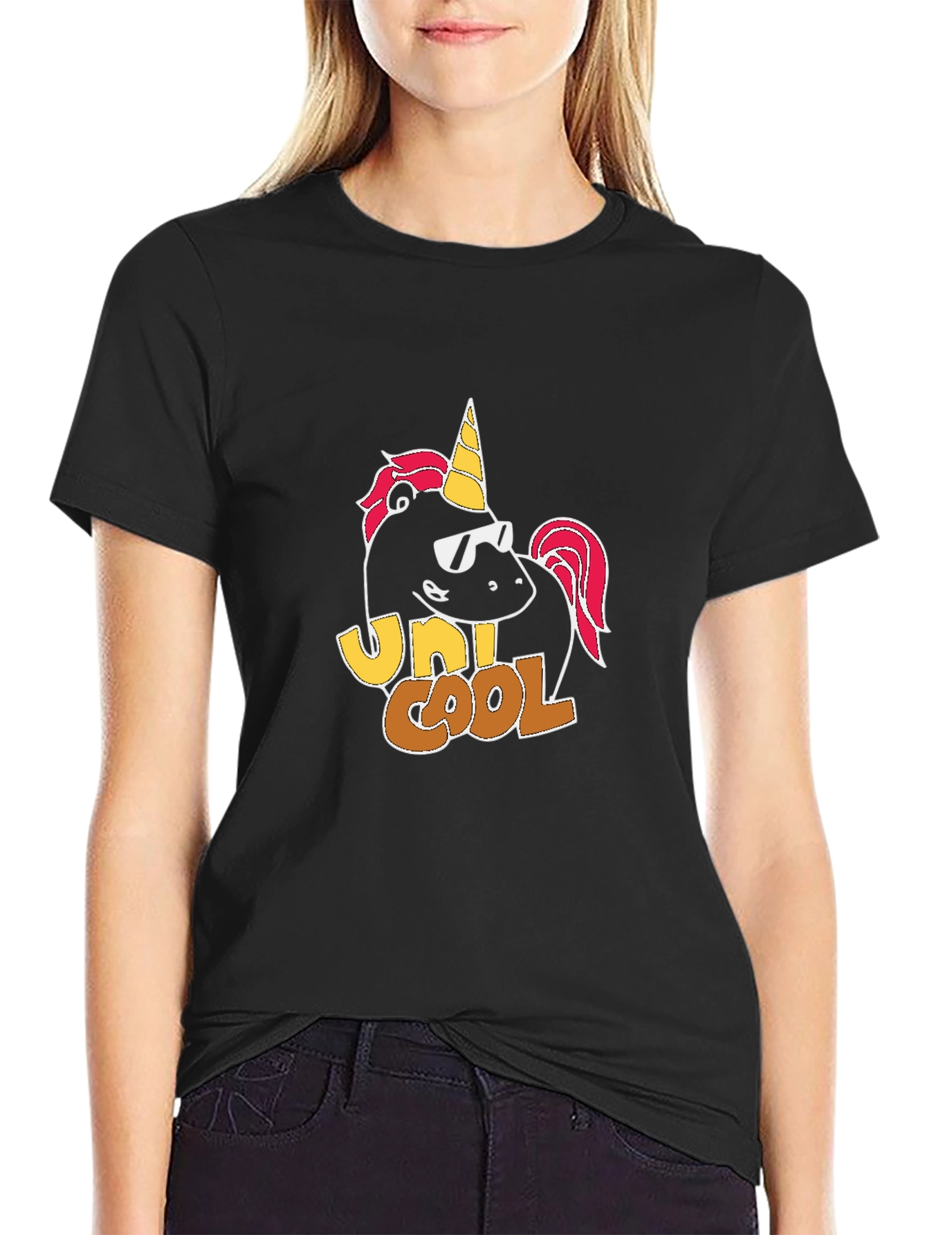Uni Cool Graphic T-Shirt - Black