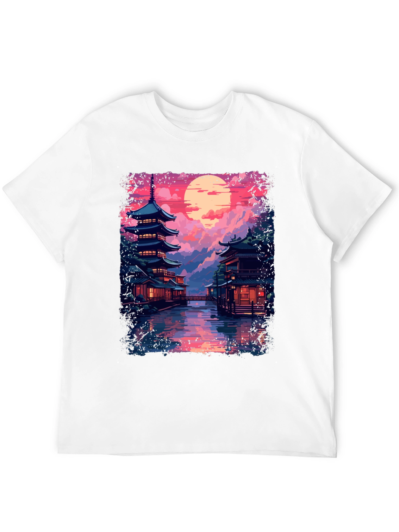Japanese Sunset Temple T-Shirt