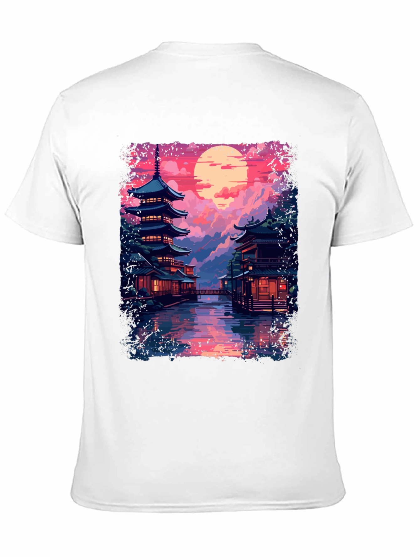 Japanese Sunset Temple T-Shirt