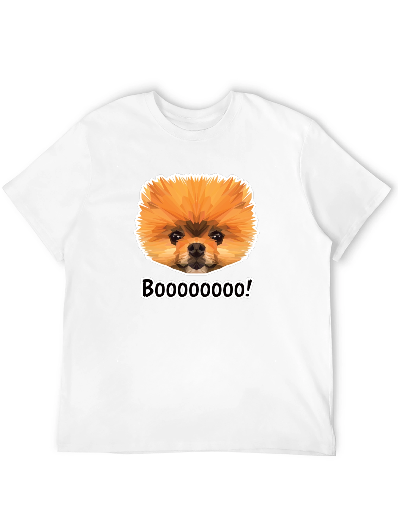 Boo Pomeranian Graphic Tee - Black Cotton Shirt