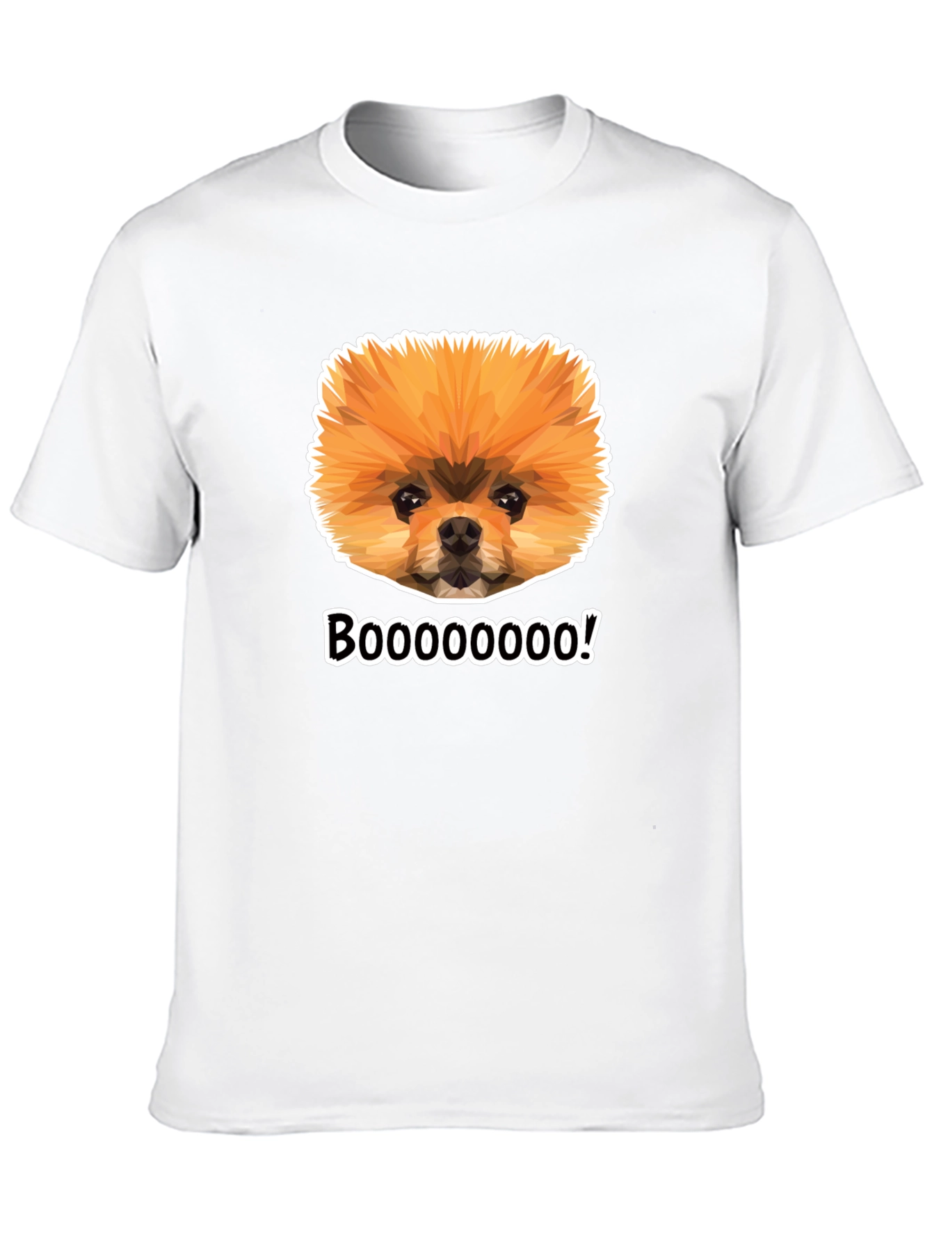 Boo Pomeranian Graphic Tee - Black Cotton Shirt