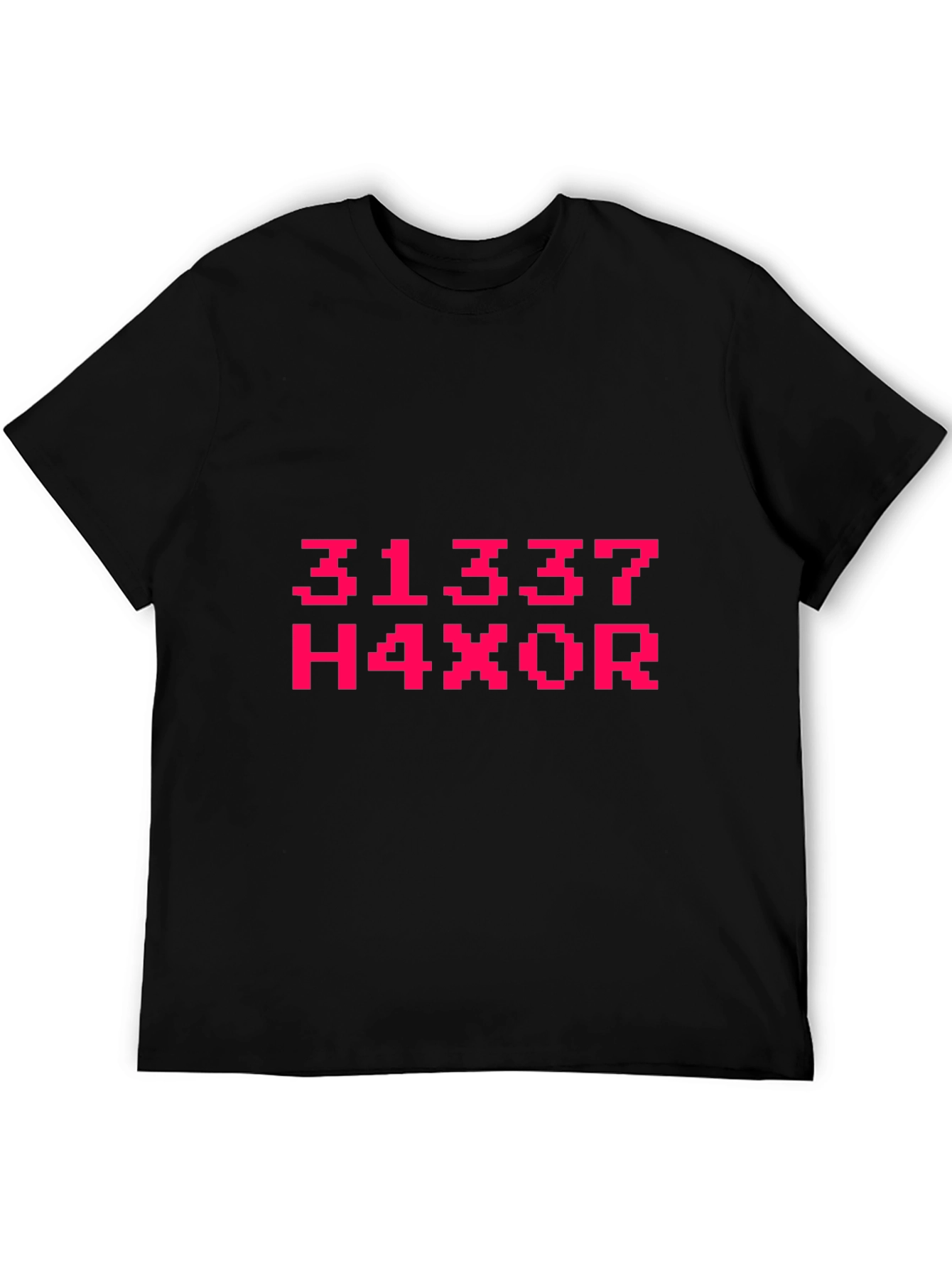 Leetspeak H4X0R Graphic Tee - Black