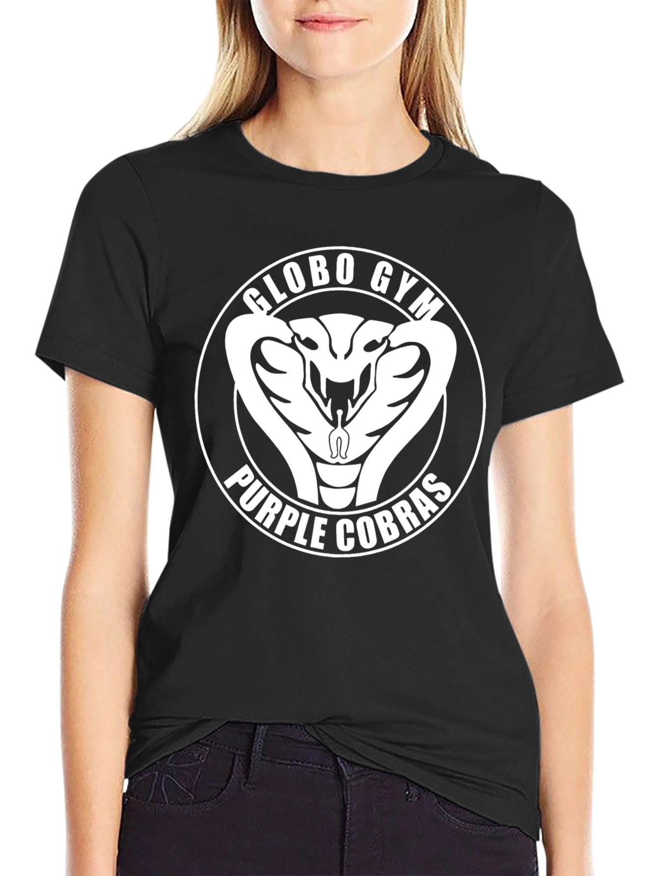 Globo Gym Purple Cobras Black T-Shirt