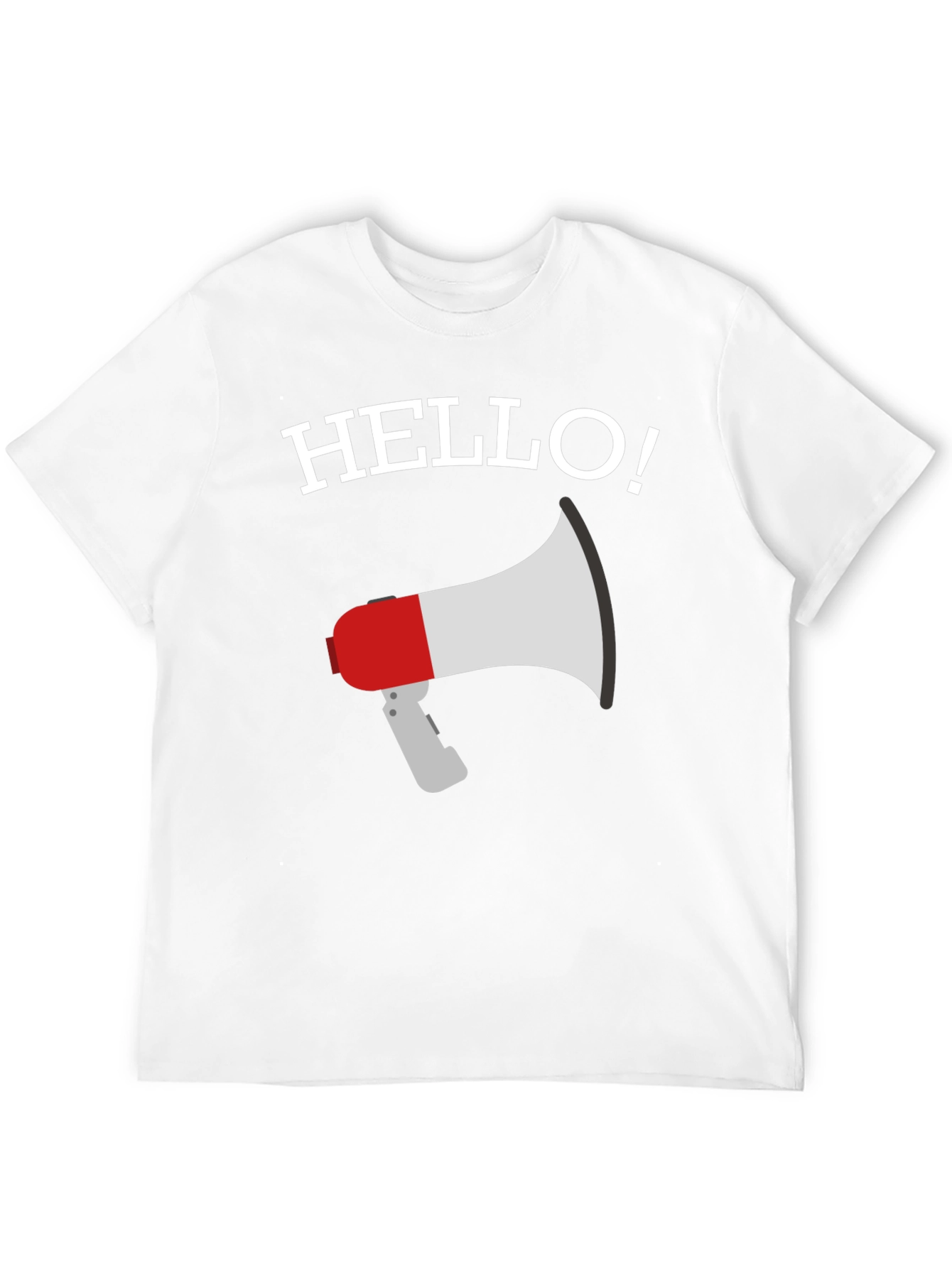 Hello Megaphone Graphic Tee - Mens Black T-Shirt