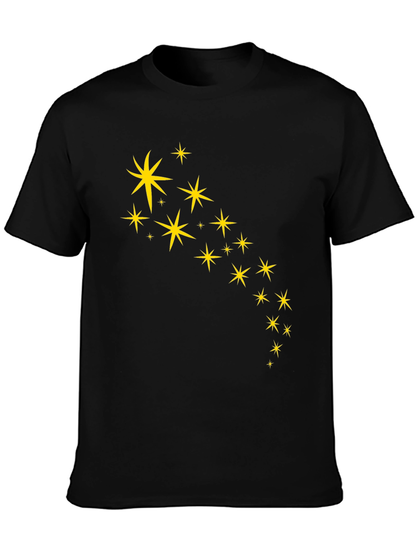 Black Tee with Star Design
