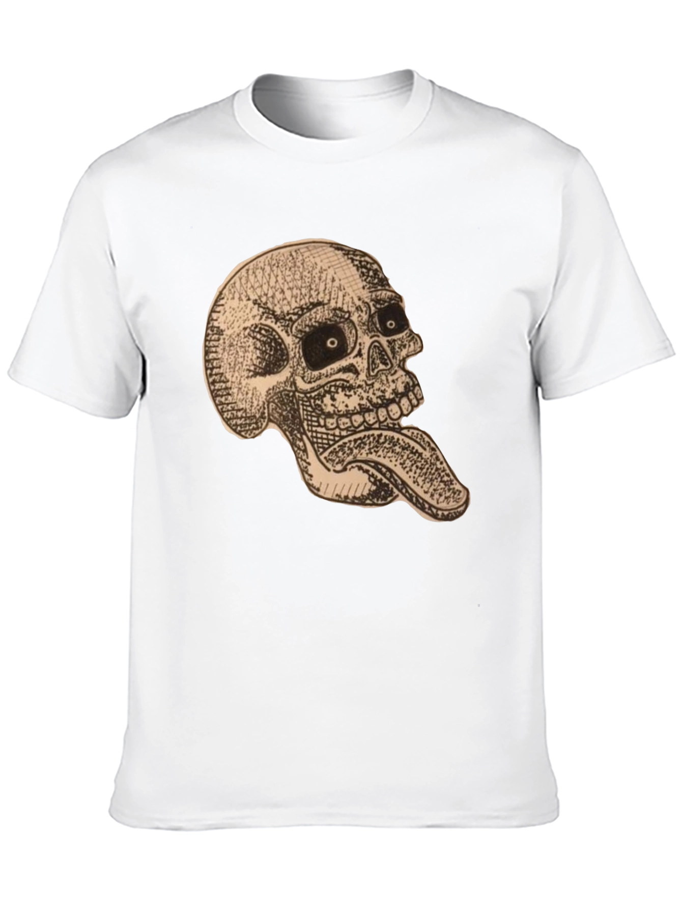 Skull & Tongue Graphic Tee - Mens Black T-Shirt
