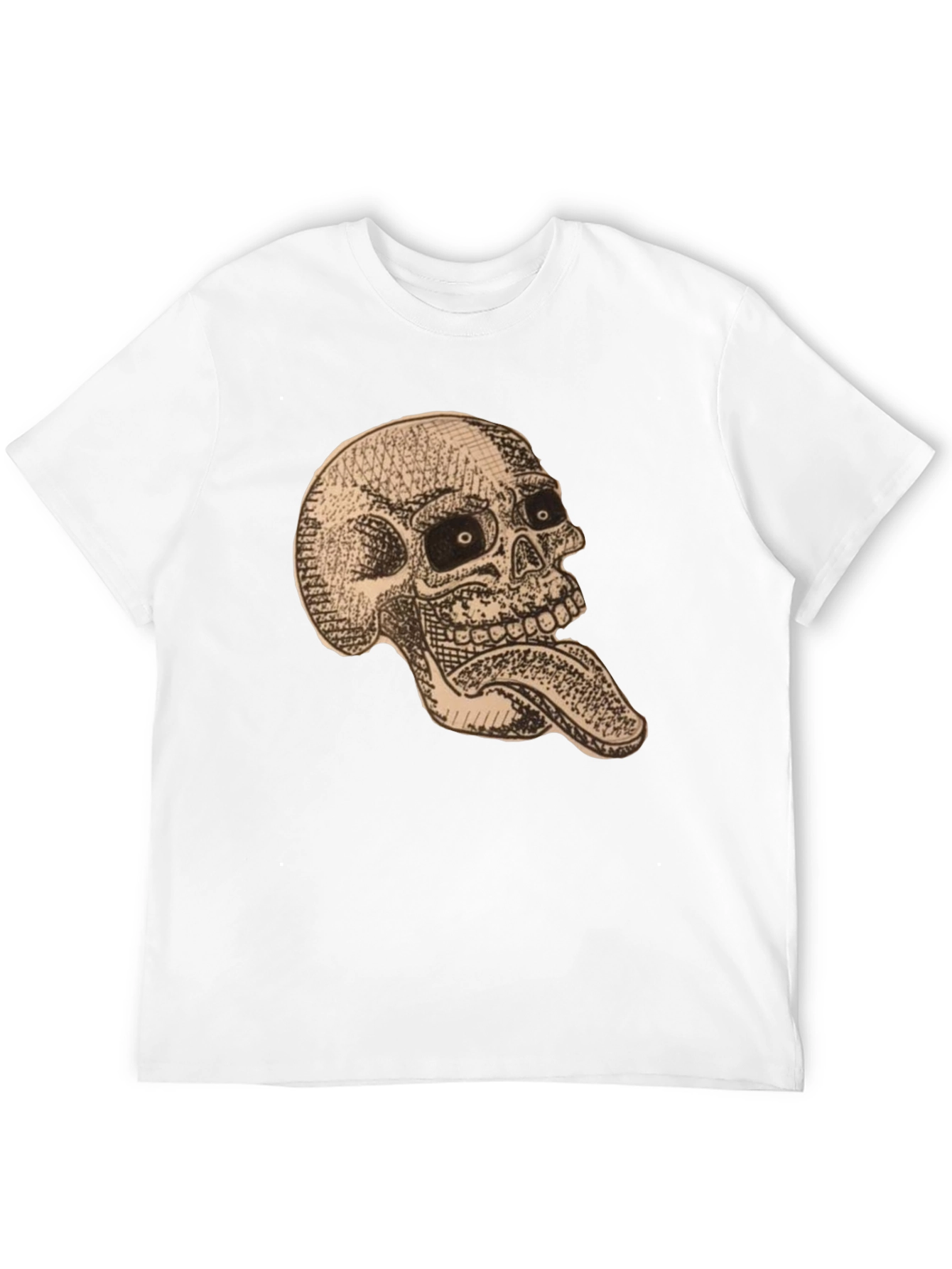 Skull & Tongue Graphic Tee - Mens Black T-Shirt