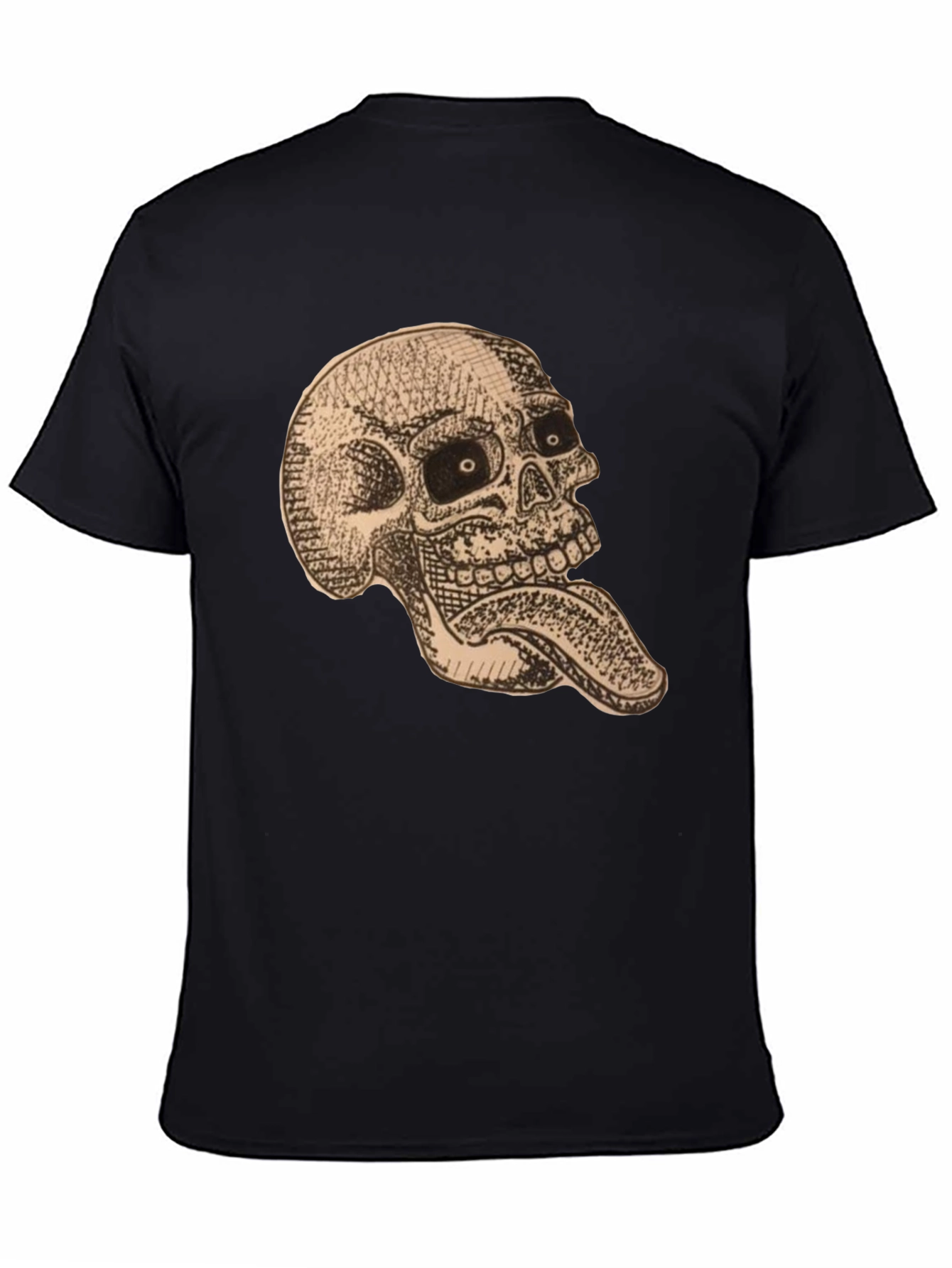 Skull & Tongue Graphic Tee - Mens Black T-Shirt