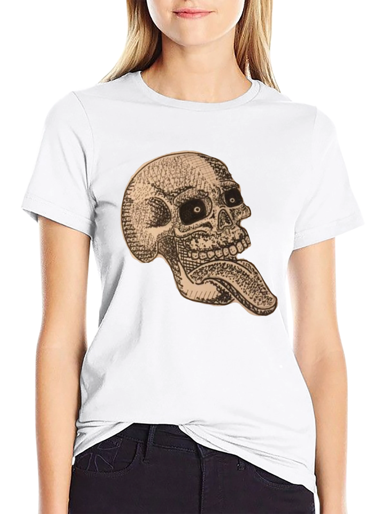 Skull & Tongue Graphic Tee - Mens Black T-Shirt