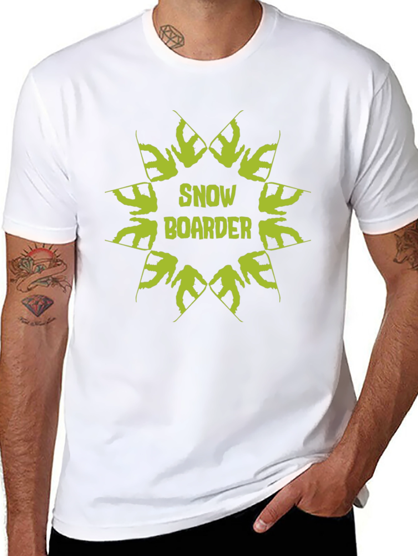 Snow Boarder Graphic Tee - Stylish Black T-Shirt