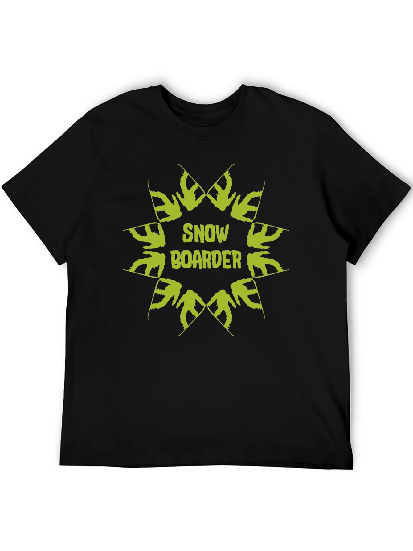 Snow Boarder Graphic Tee - Stylish Black T-Shirt