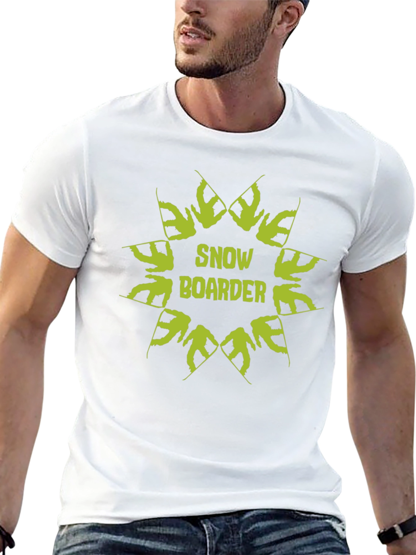 Snow Boarder Graphic Tee - Stylish Black T-Shirt