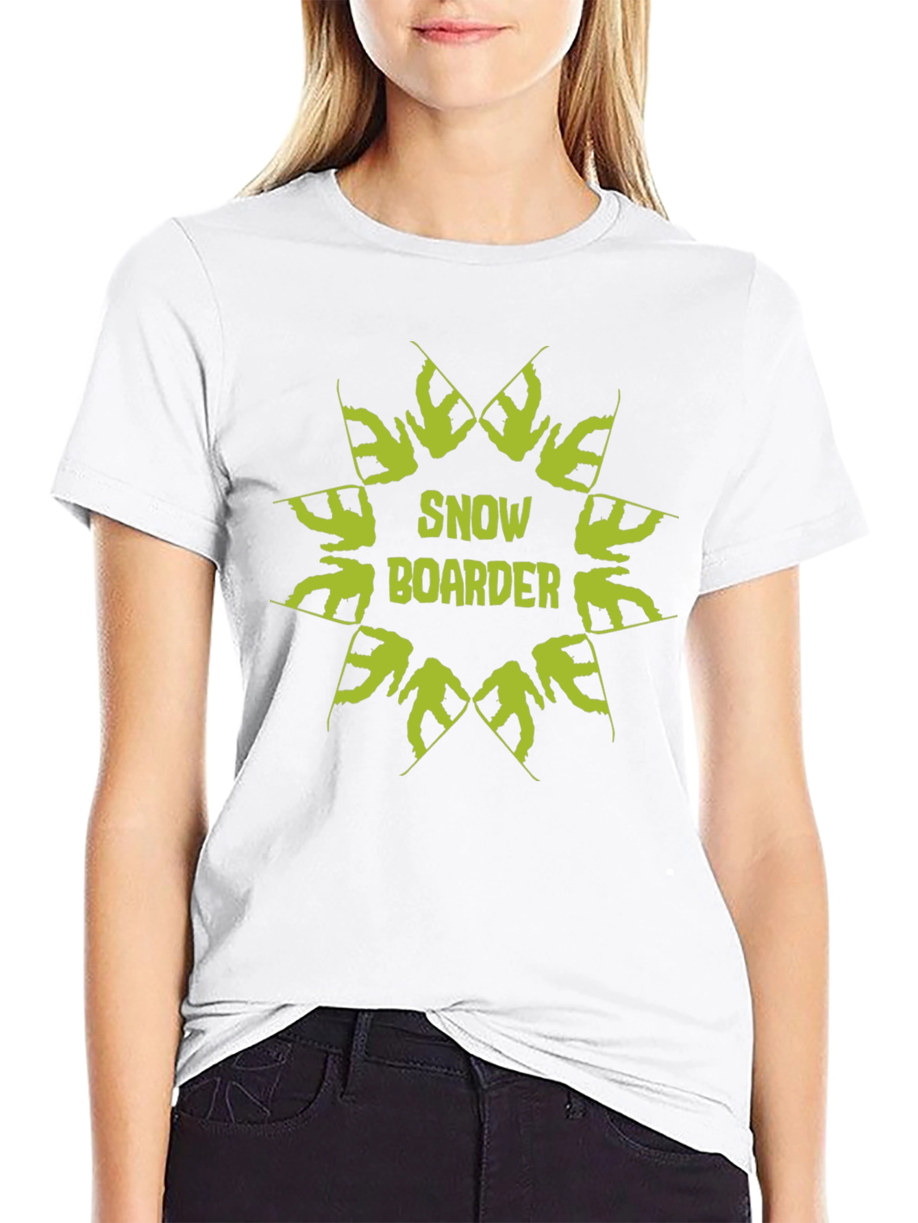 Snow Boarder Graphic Tee - Stylish Black T-Shirt