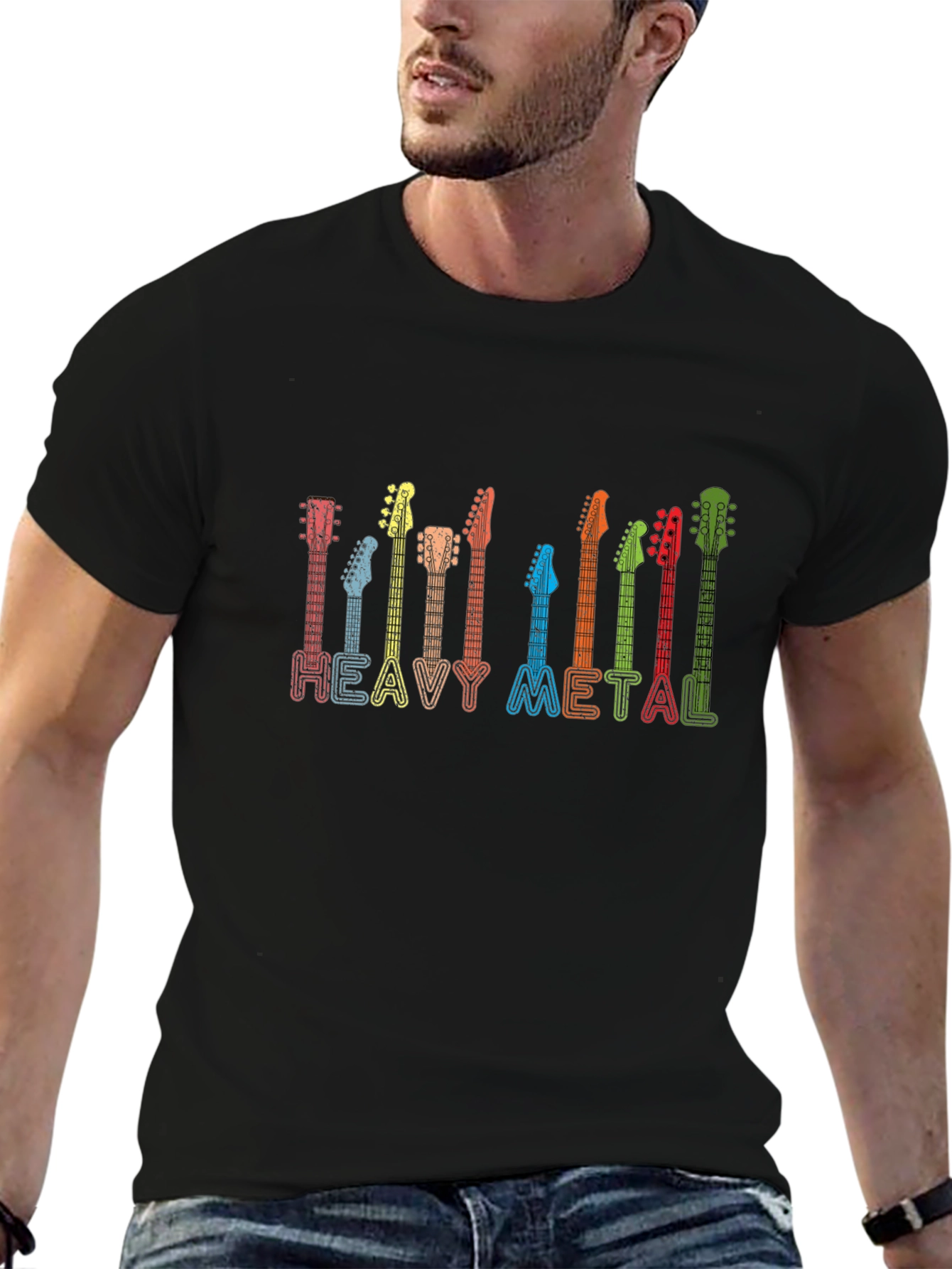 Heavy Metal Guitar T-Shirt - Rock Music Tee