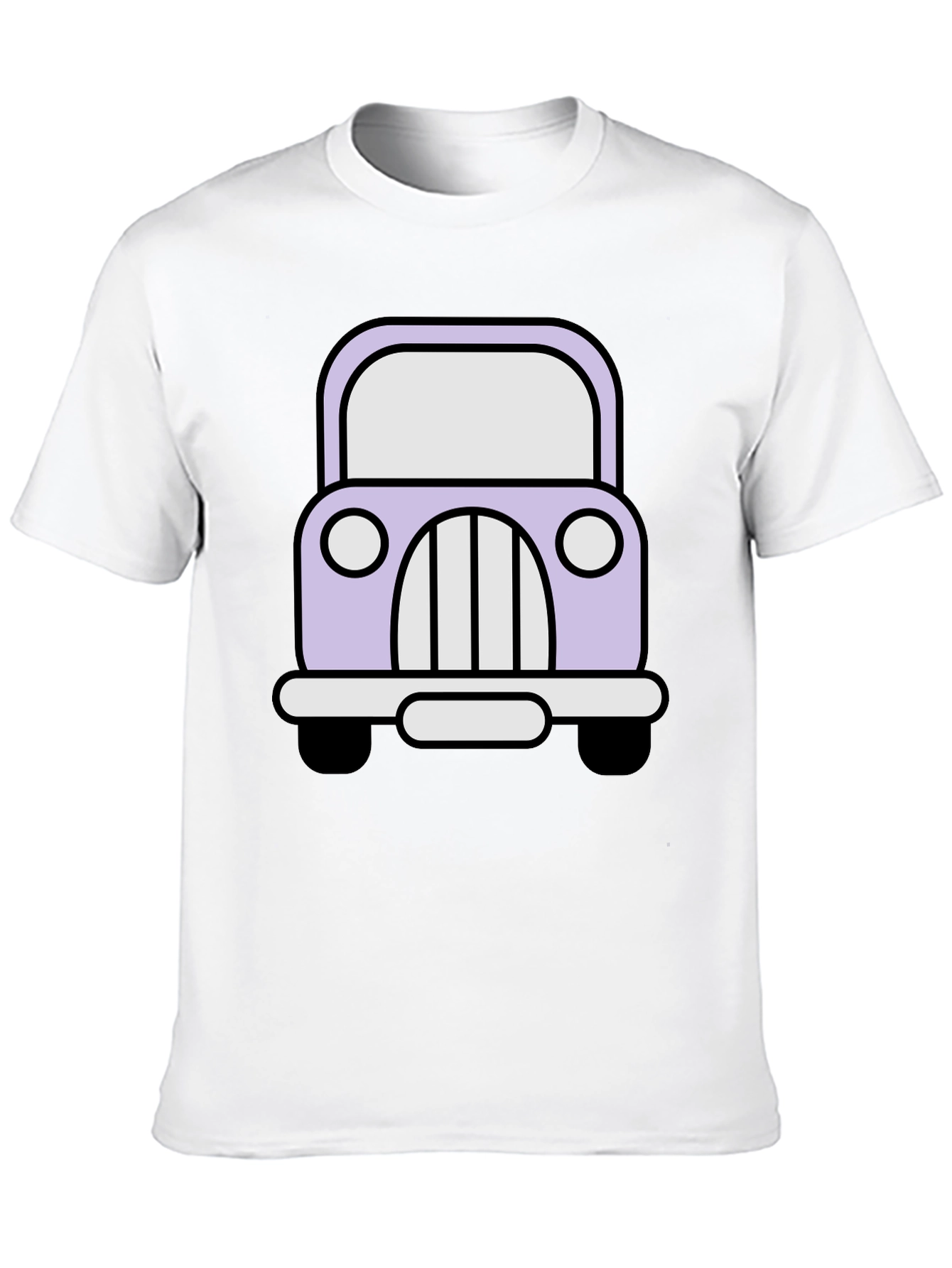 Cute Car Graphic Tee - Classic Cartoon Auto Shirt