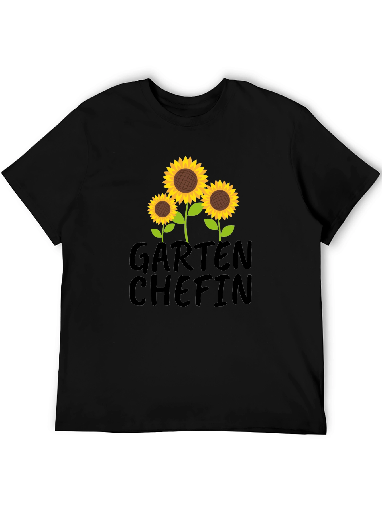 Garten Chefin Sunflower Graphic T-Shirt - Black