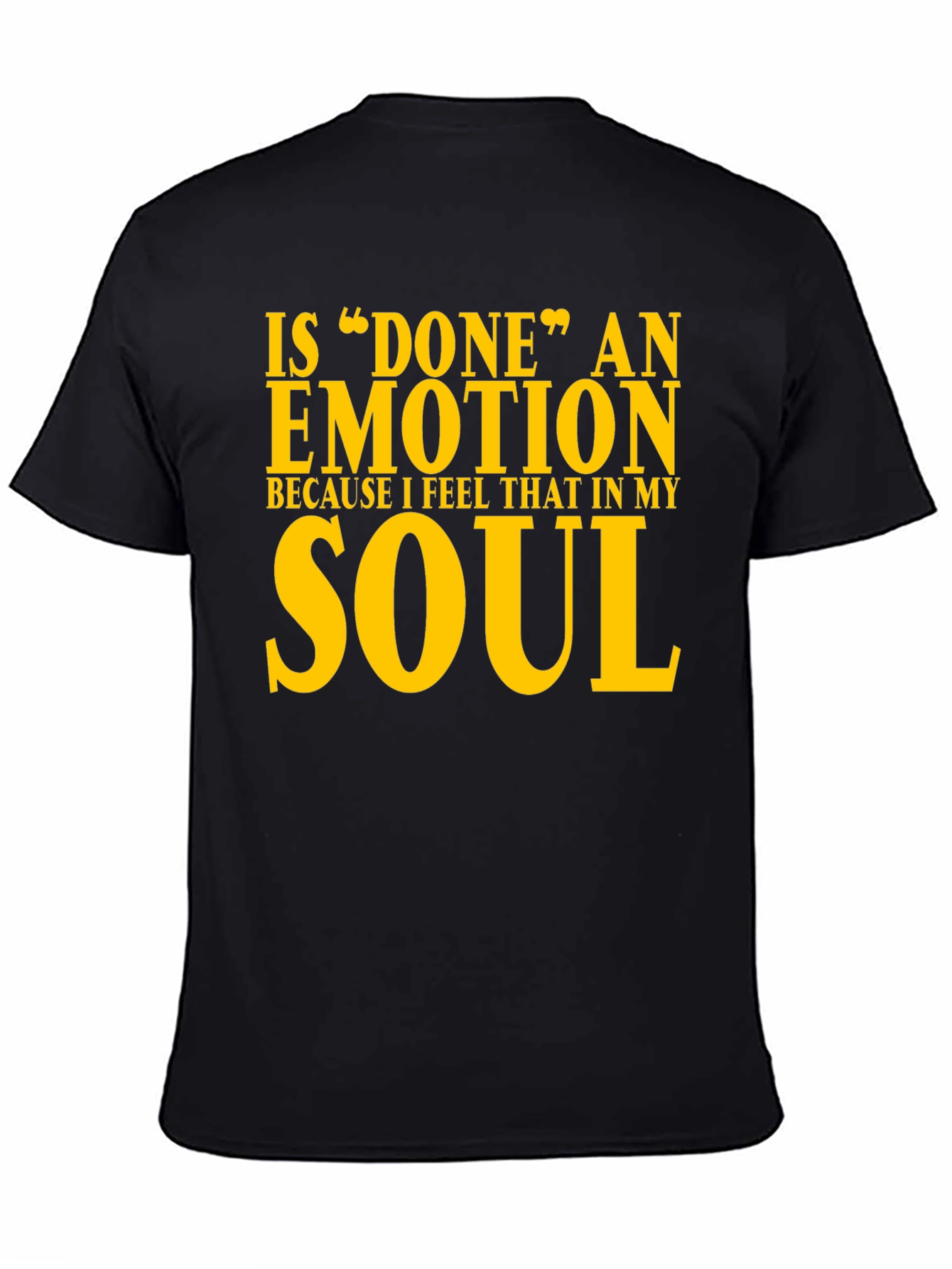 Done Emotion Black Cotton Graphic Tee