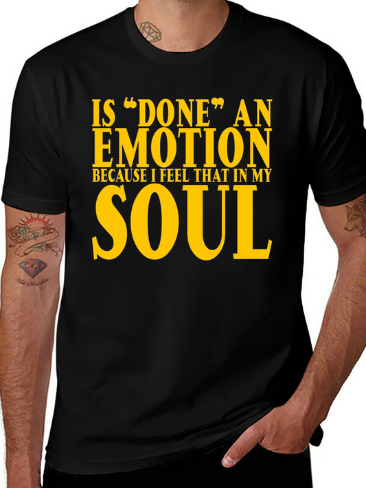 Done Emotion Black Cotton Graphic Tee