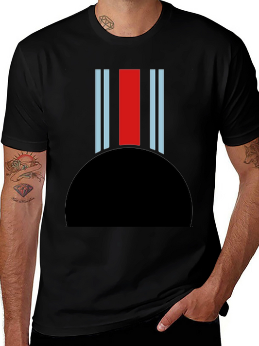 Retro Racing Stripe T-Shirt - Martini Style Design