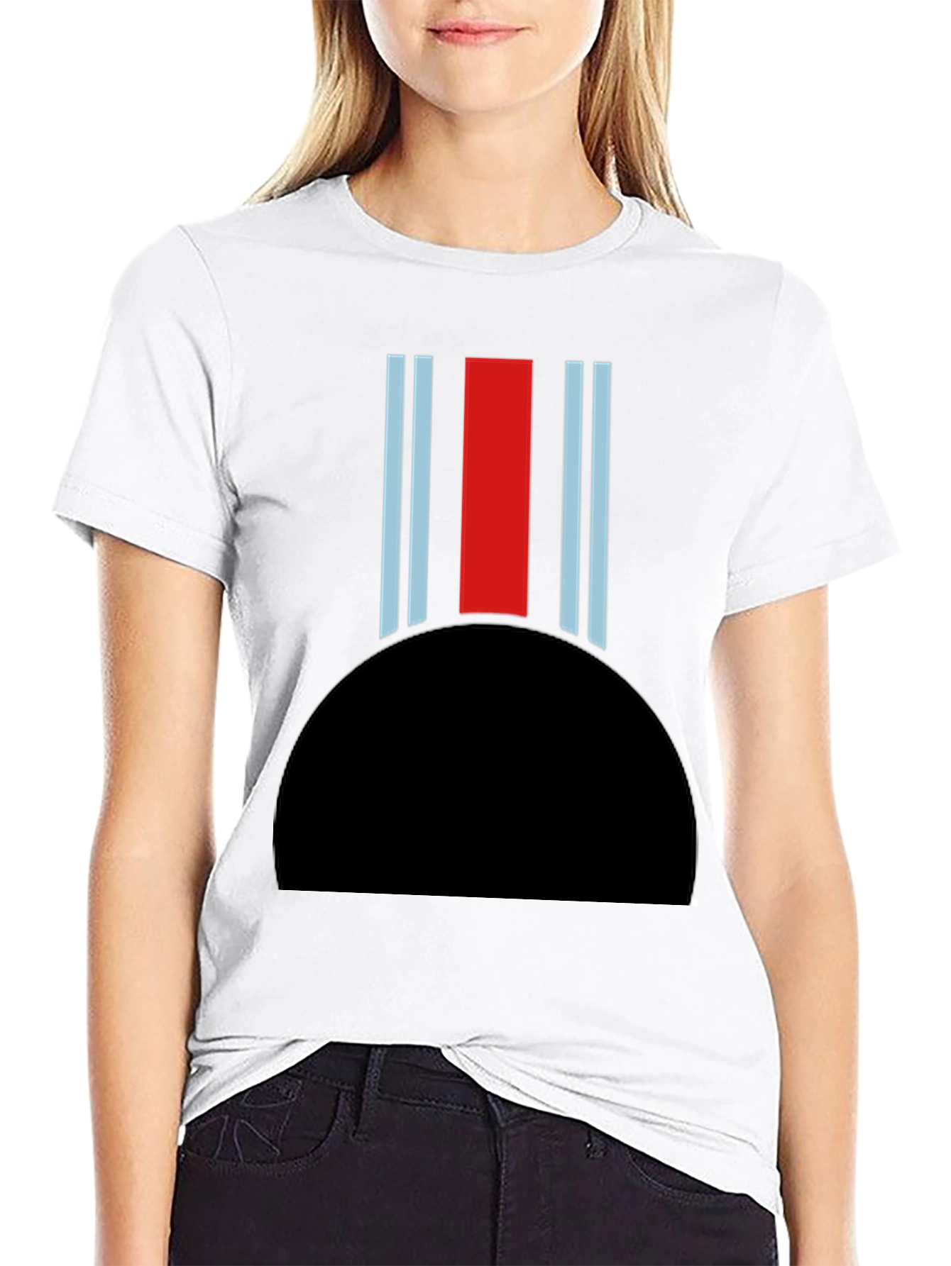 Retro Racing Stripe T-Shirt - Martini Style Design
