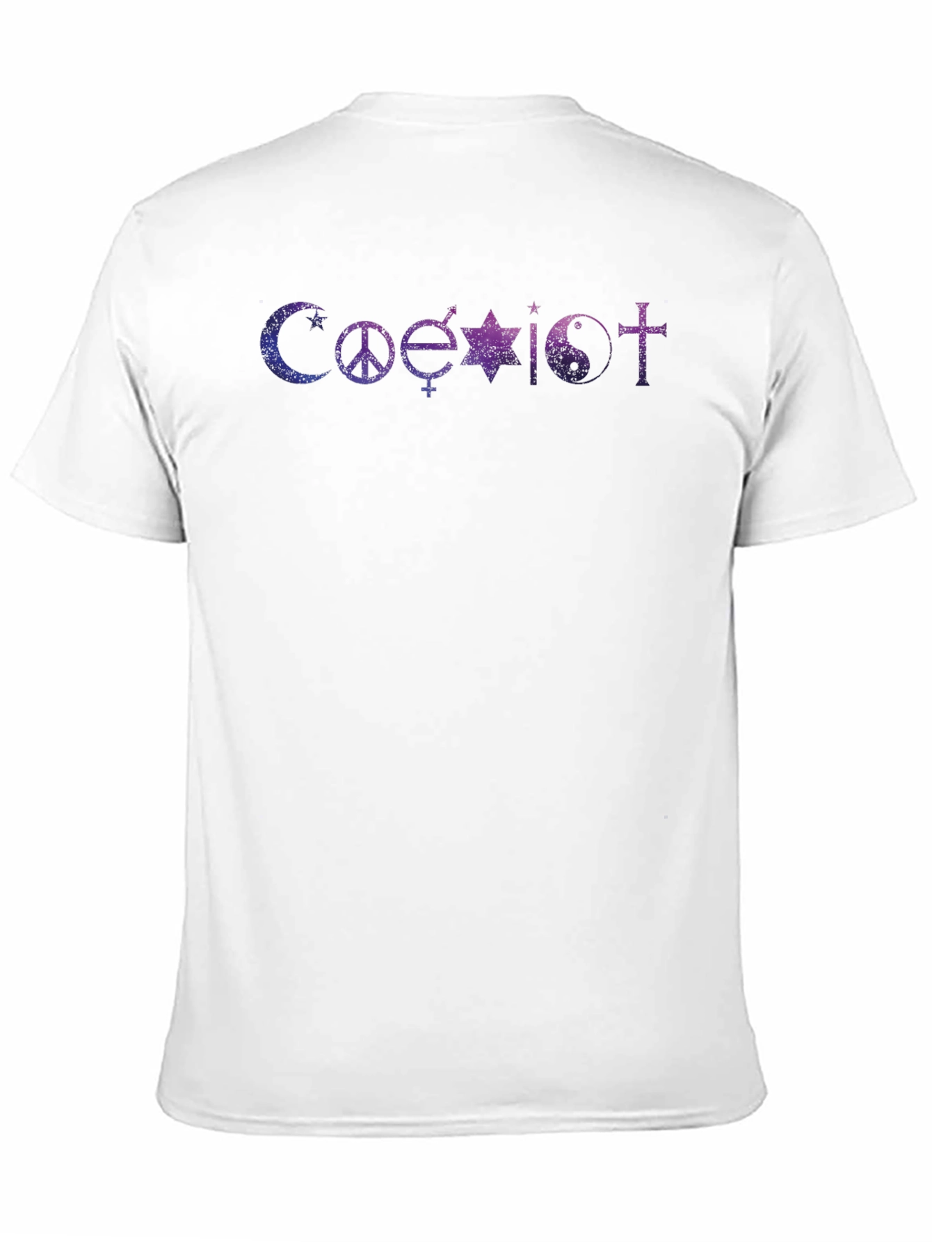 Coexist Galaxy Graphic Black T-Shirt