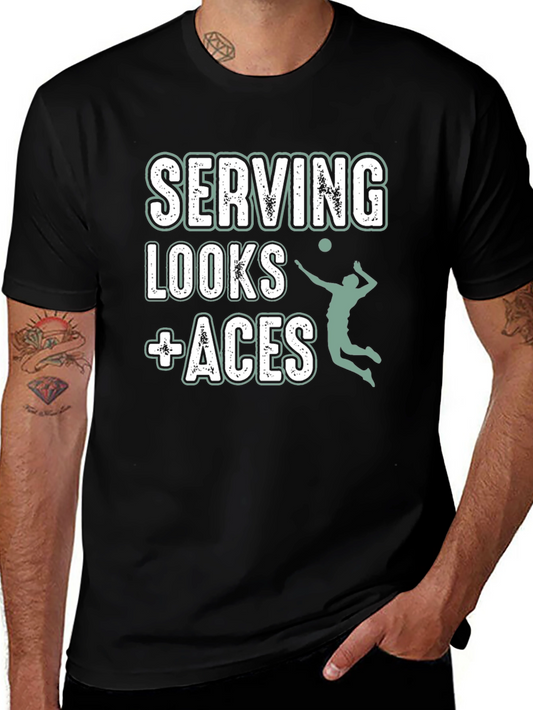 Serving Looks + Aces Graphic T-Shirt