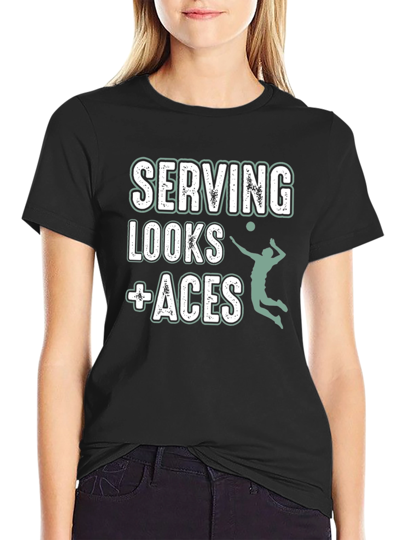 Serving Looks + Aces Graphic T-Shirt