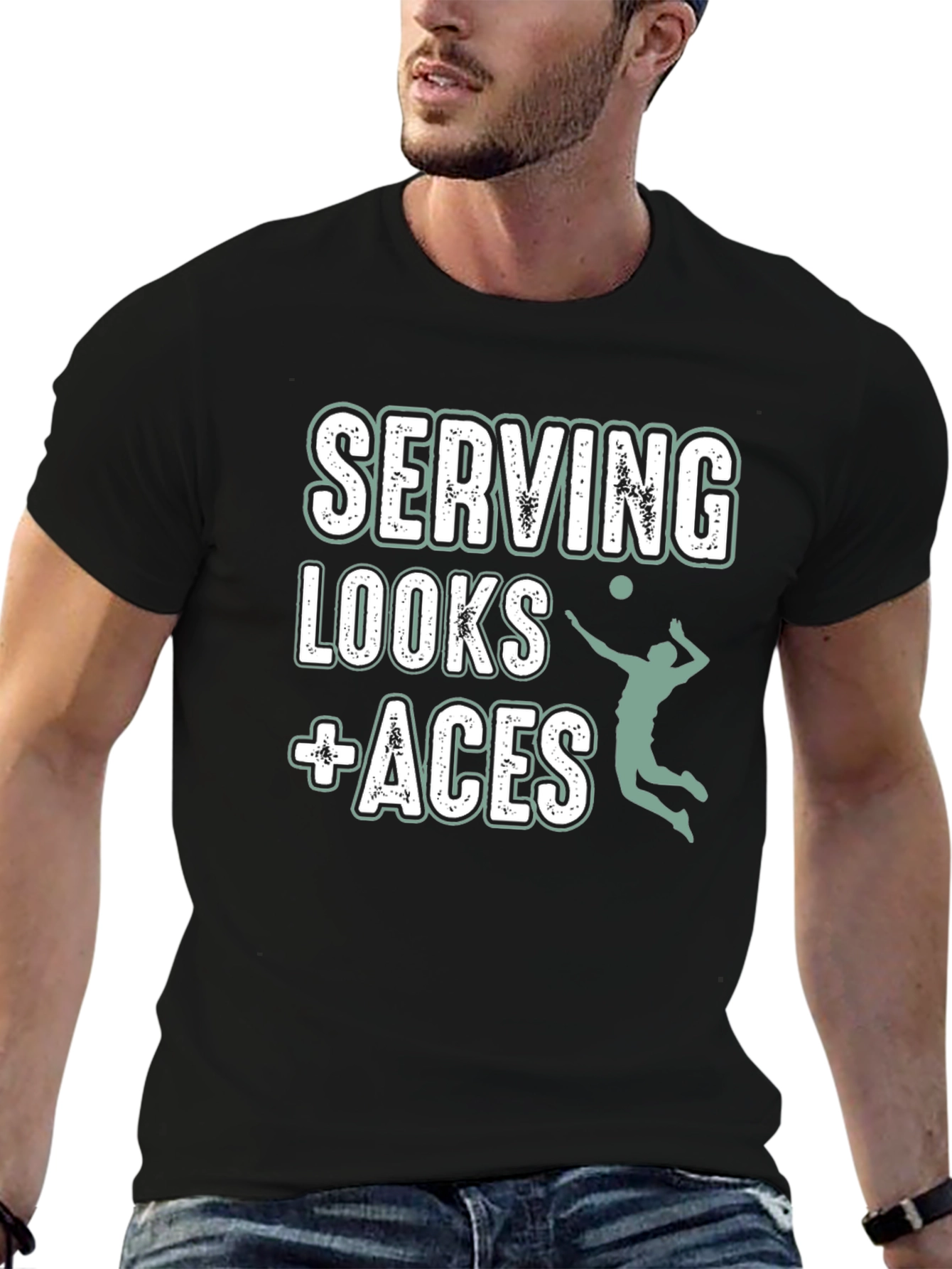 Serving Looks + Aces Graphic T-Shirt