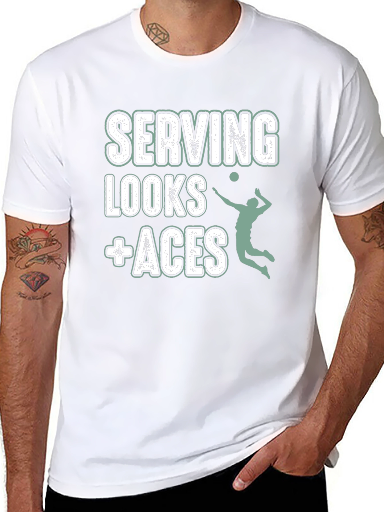 Serving Looks + Aces Graphic T-Shirt