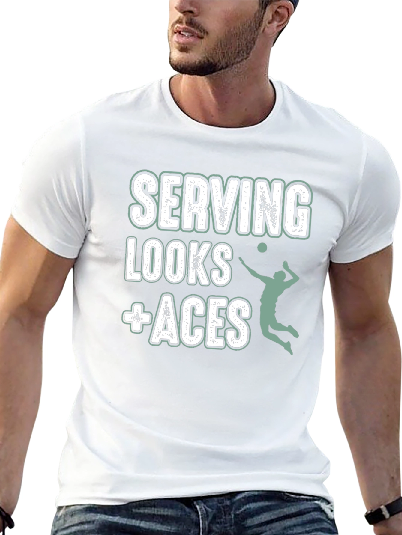 Serving Looks + Aces Graphic T-Shirt