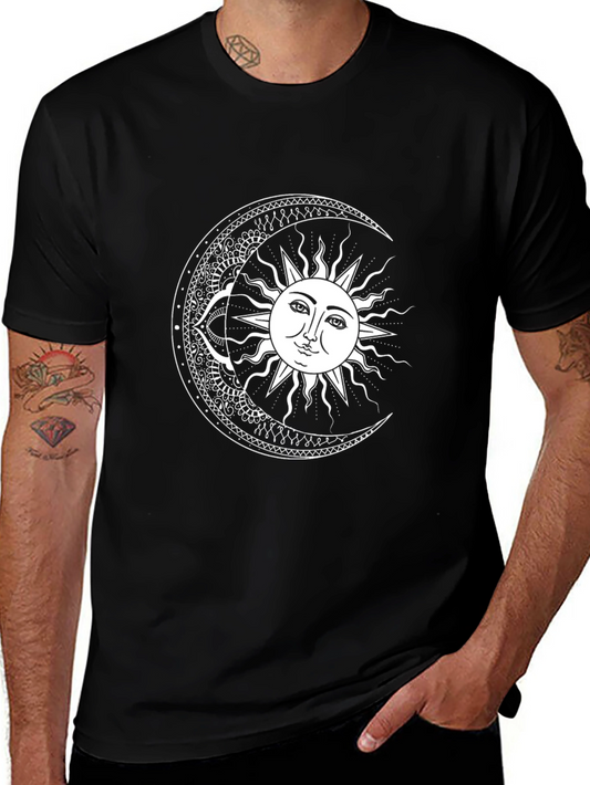 Celestial Sun and Moon Graphic Tee