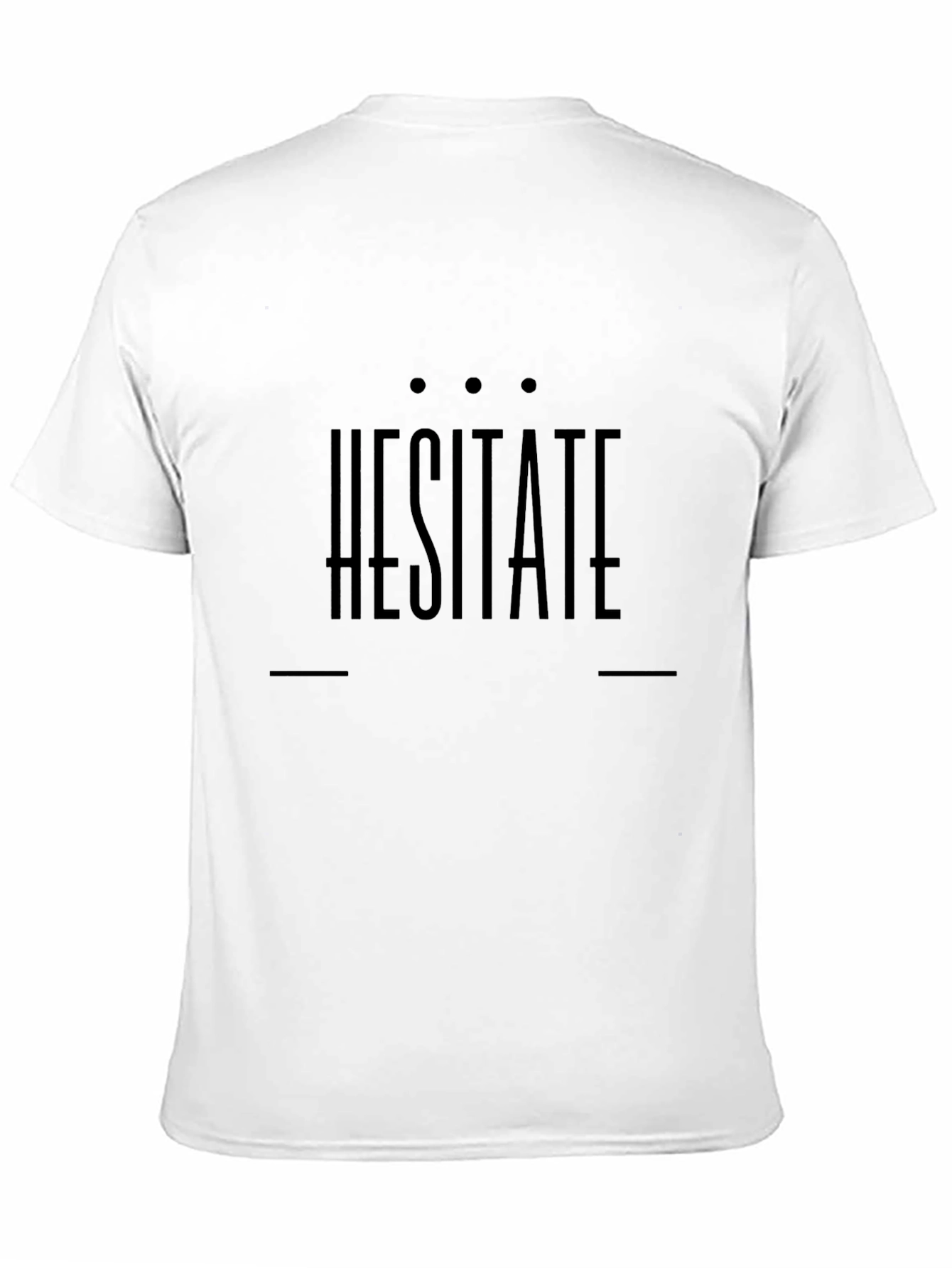 Hesitate Graphic Print Black T-Shirt