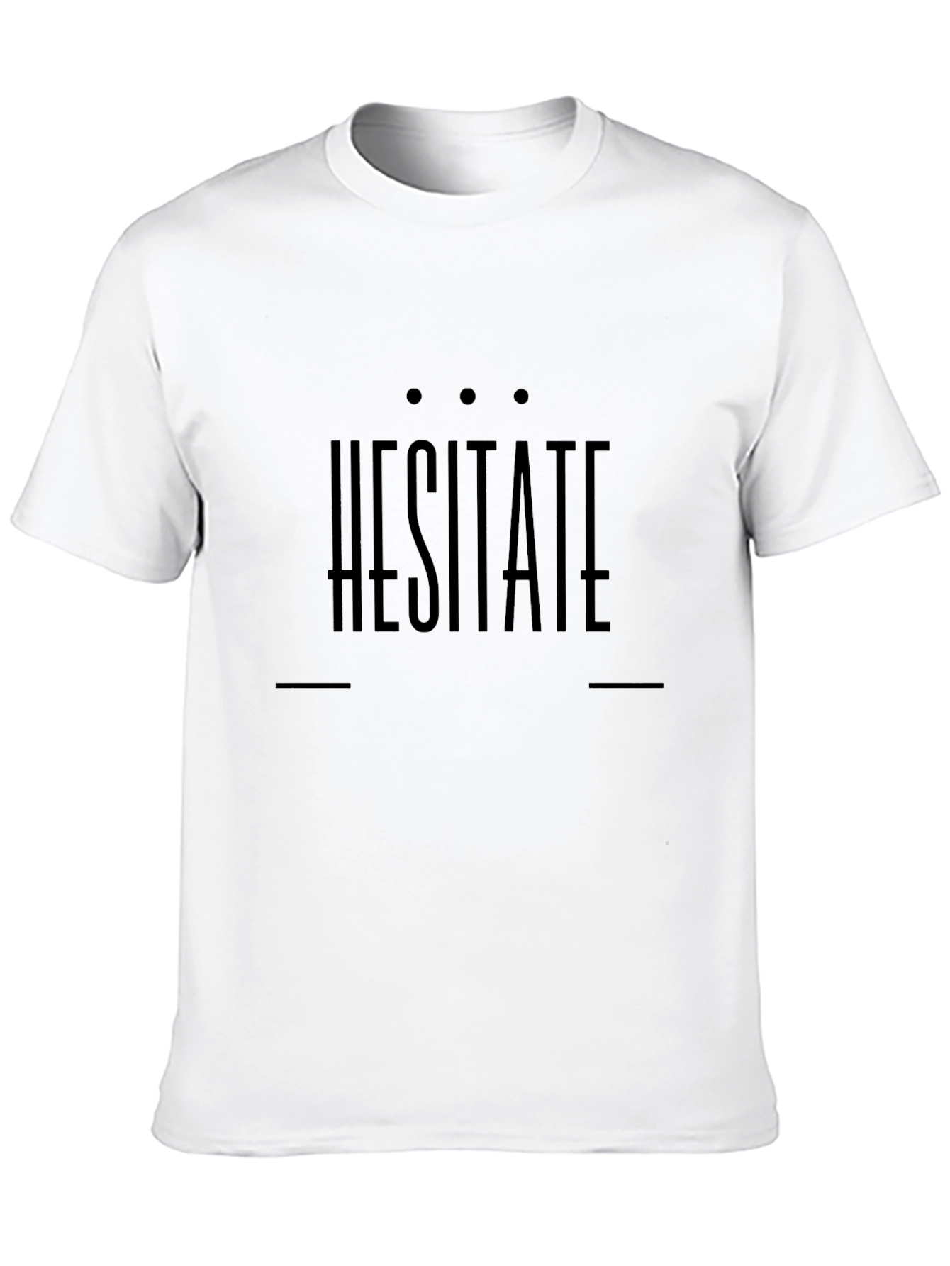 Hesitate Graphic Print Black T-Shirt