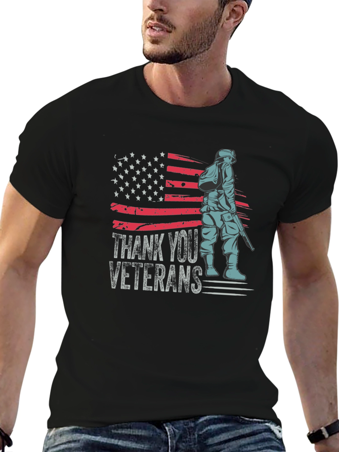 Thank You Veterans Graphic T-Shirt