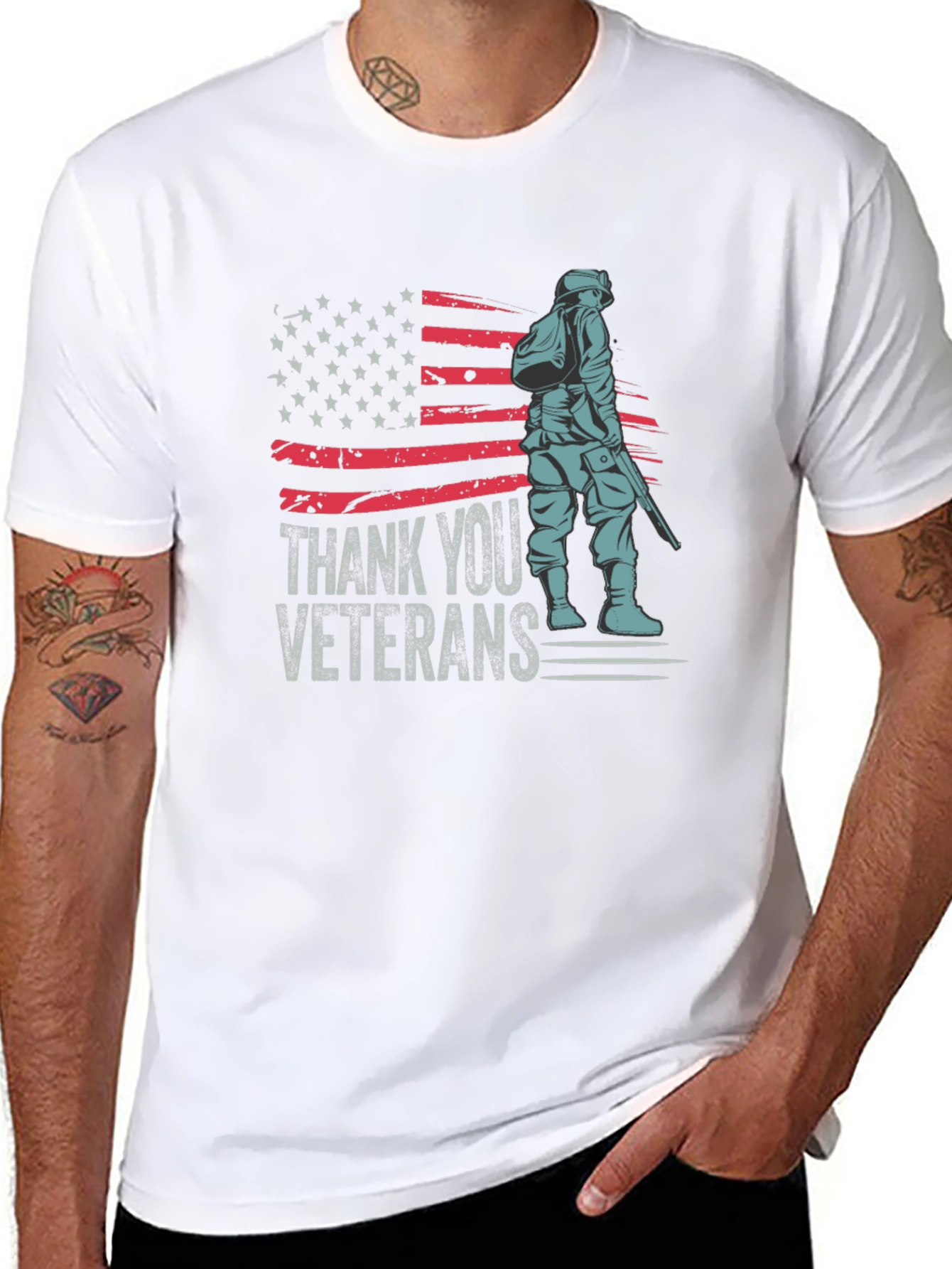 Thank You Veterans Graphic T-Shirt
