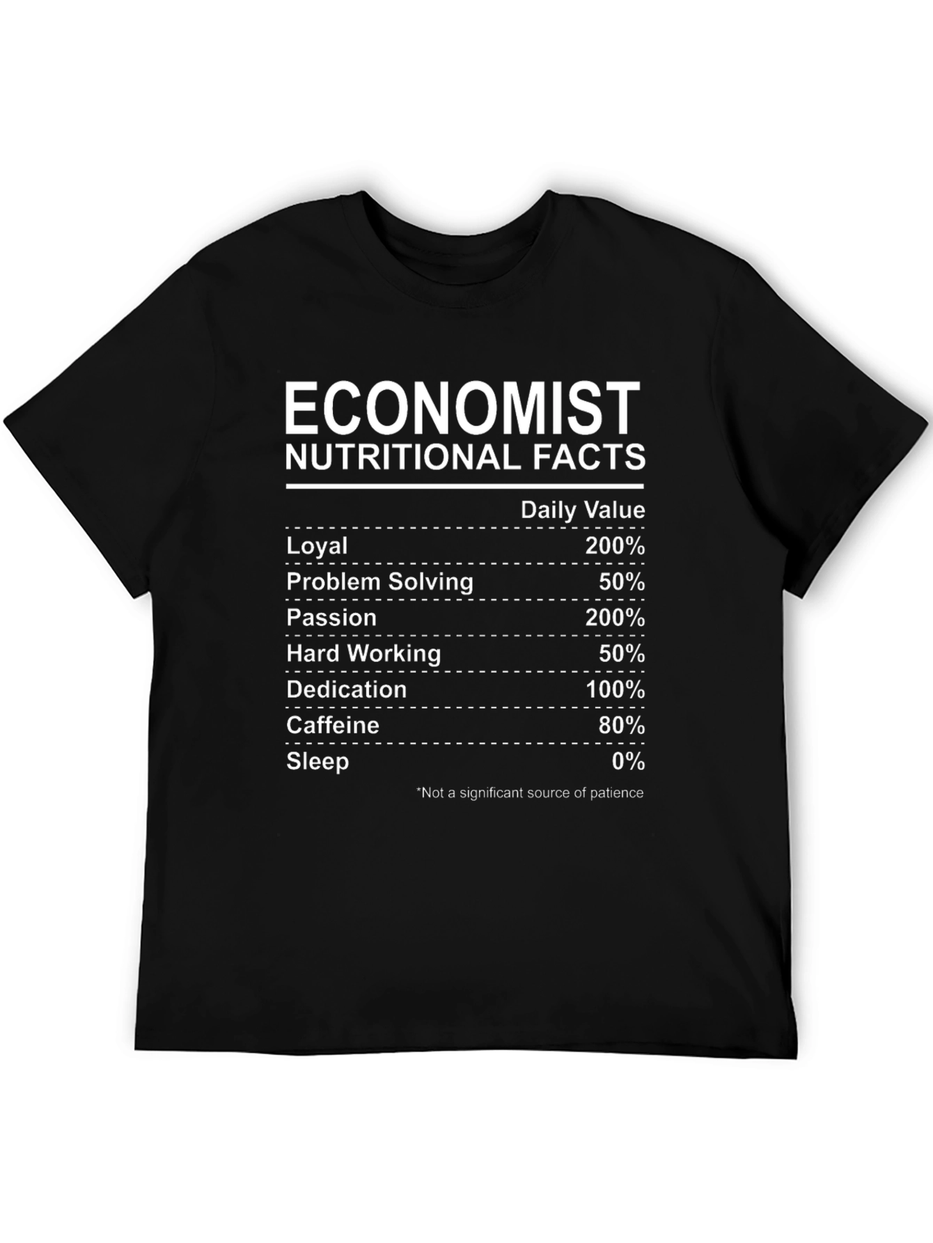 Economist Nutritional Facts Graphic Tee