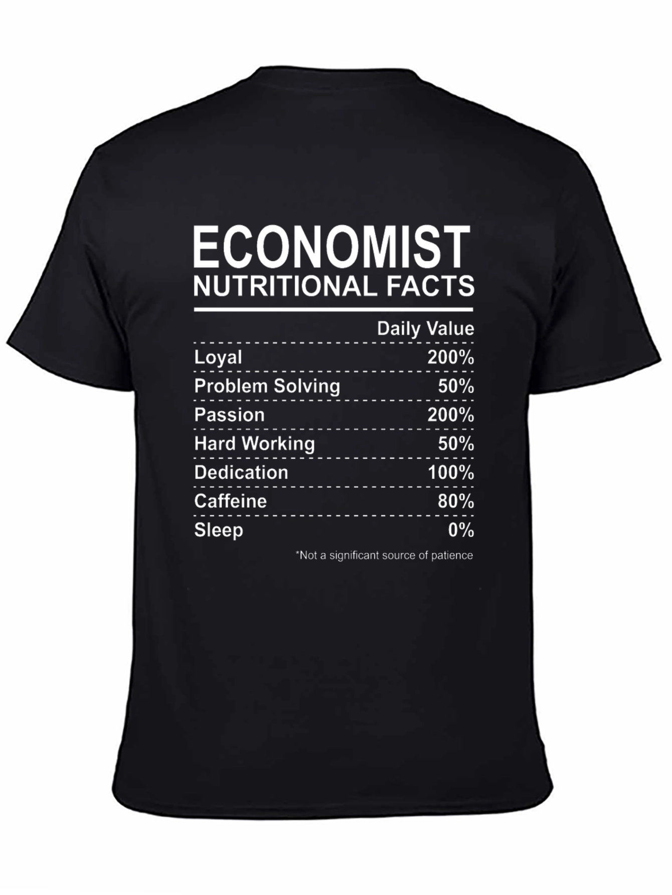 Economist Nutritional Facts Graphic Tee