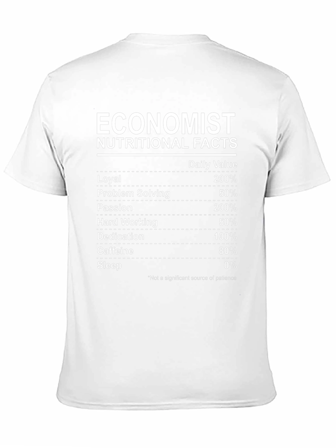 Economist Nutritional Facts Graphic Tee