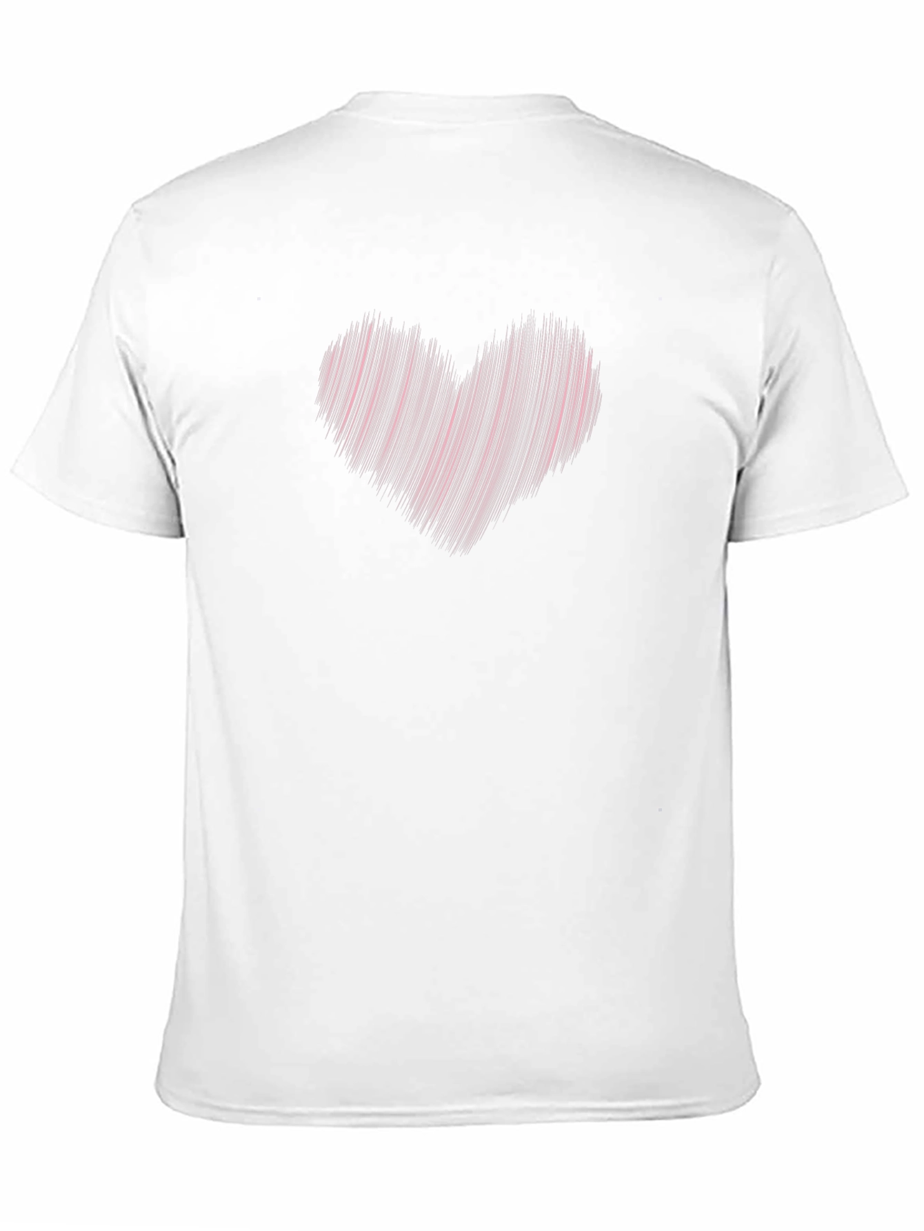 Heart Lines Black T-Shirt Valentines Day Gift