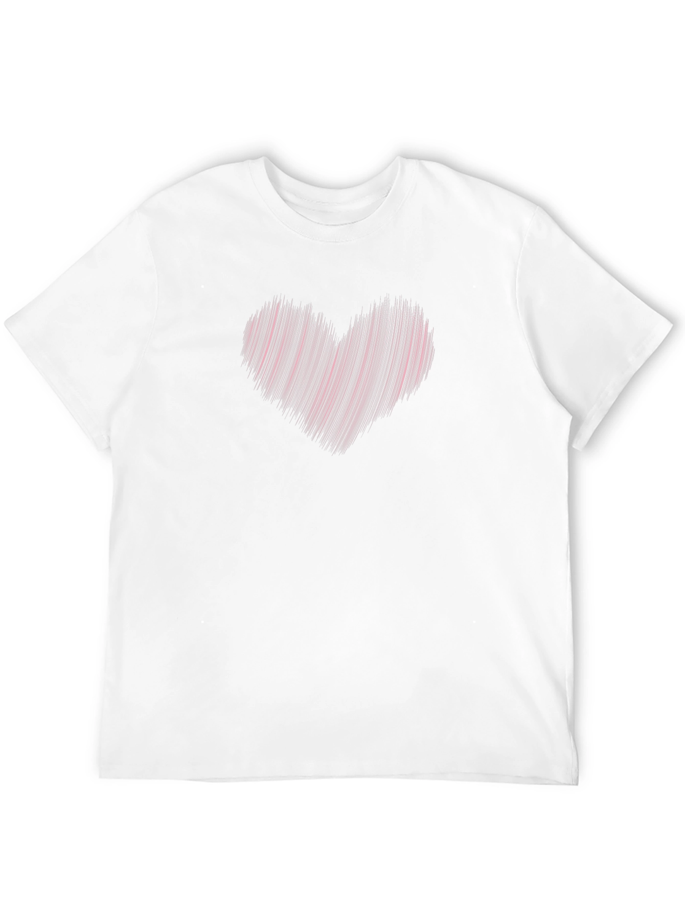 Heart Lines Black T-Shirt Valentines Day Gift