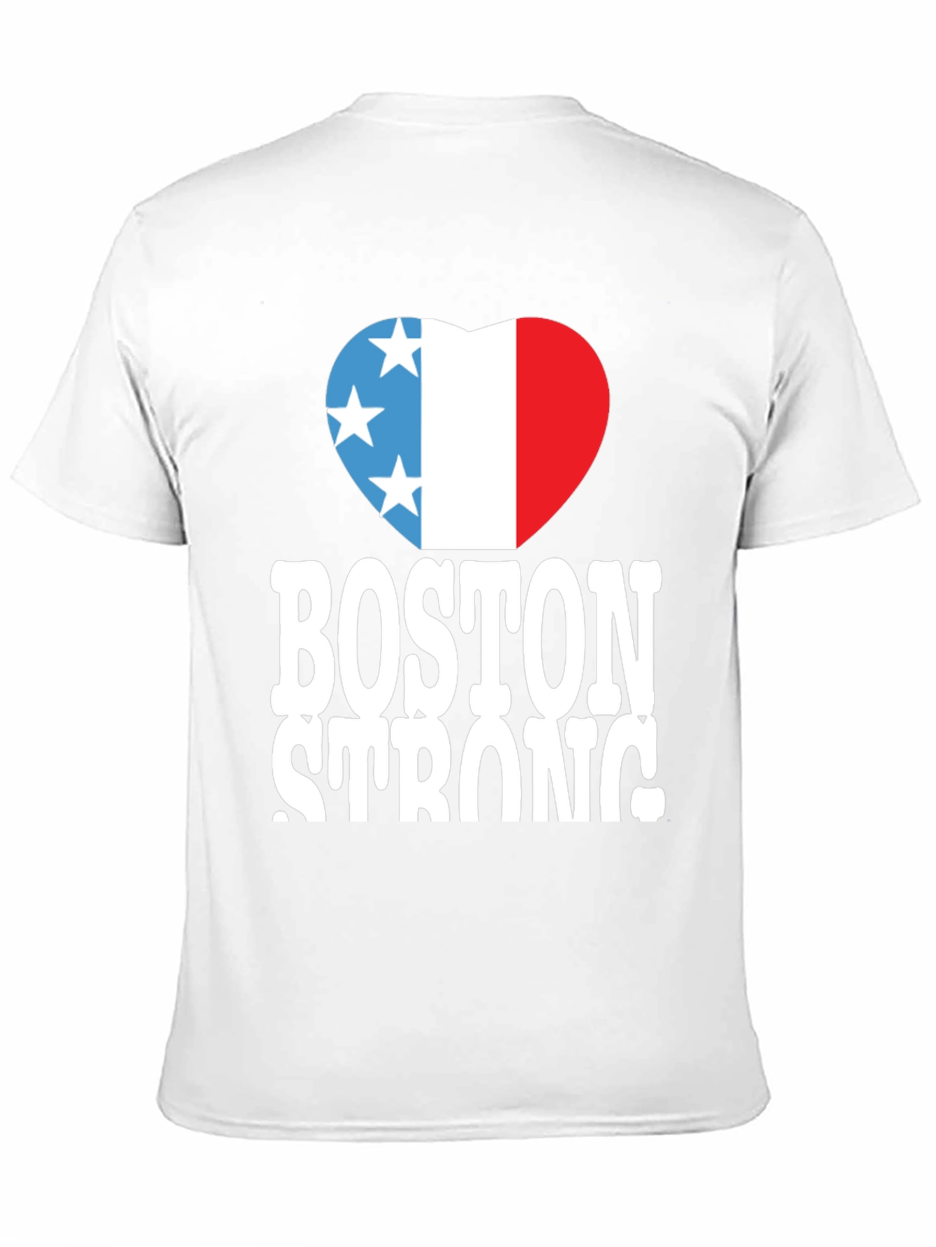 Boston Strong T-Shirt Heart Graphic Black