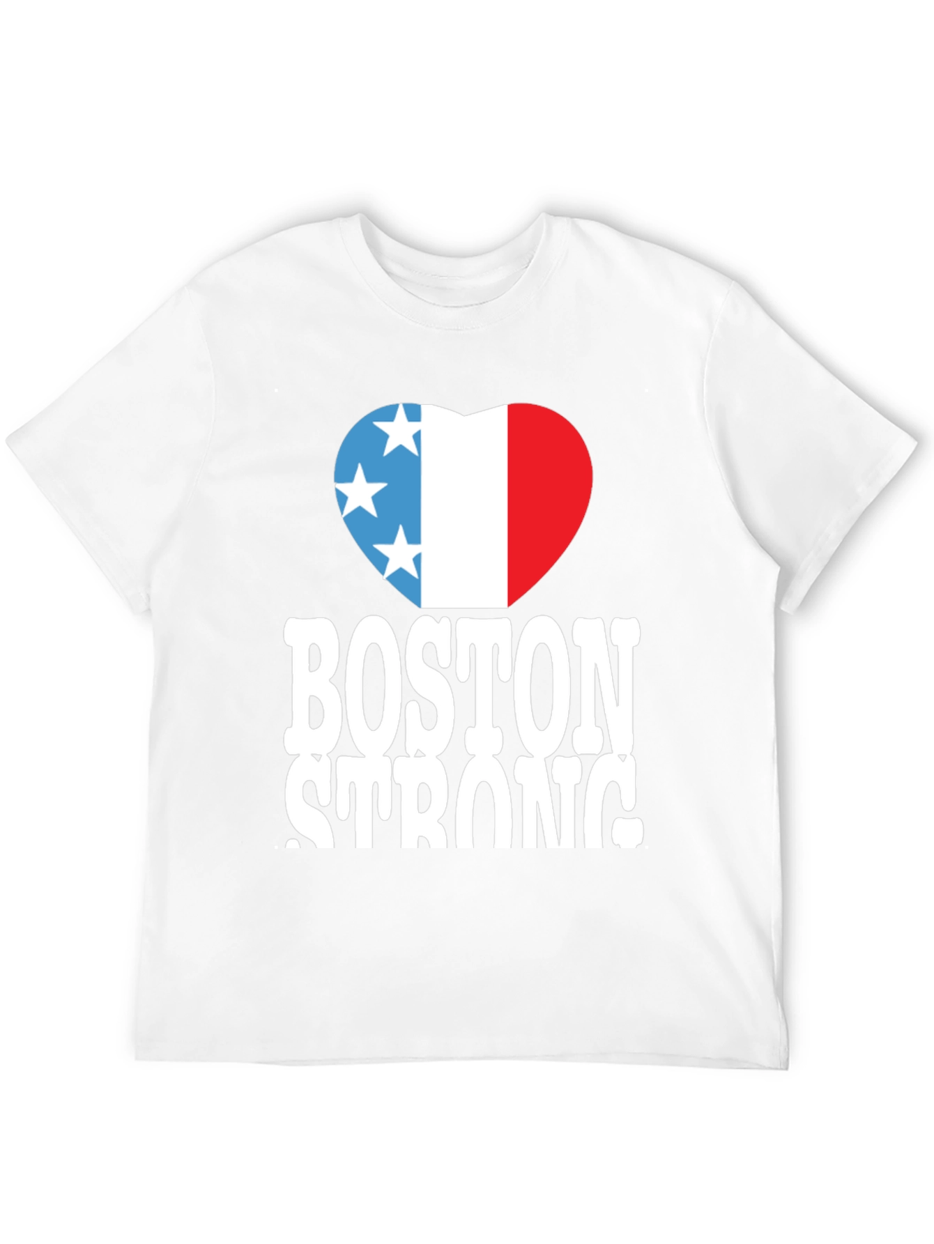 Boston Strong T-Shirt Heart Graphic Black