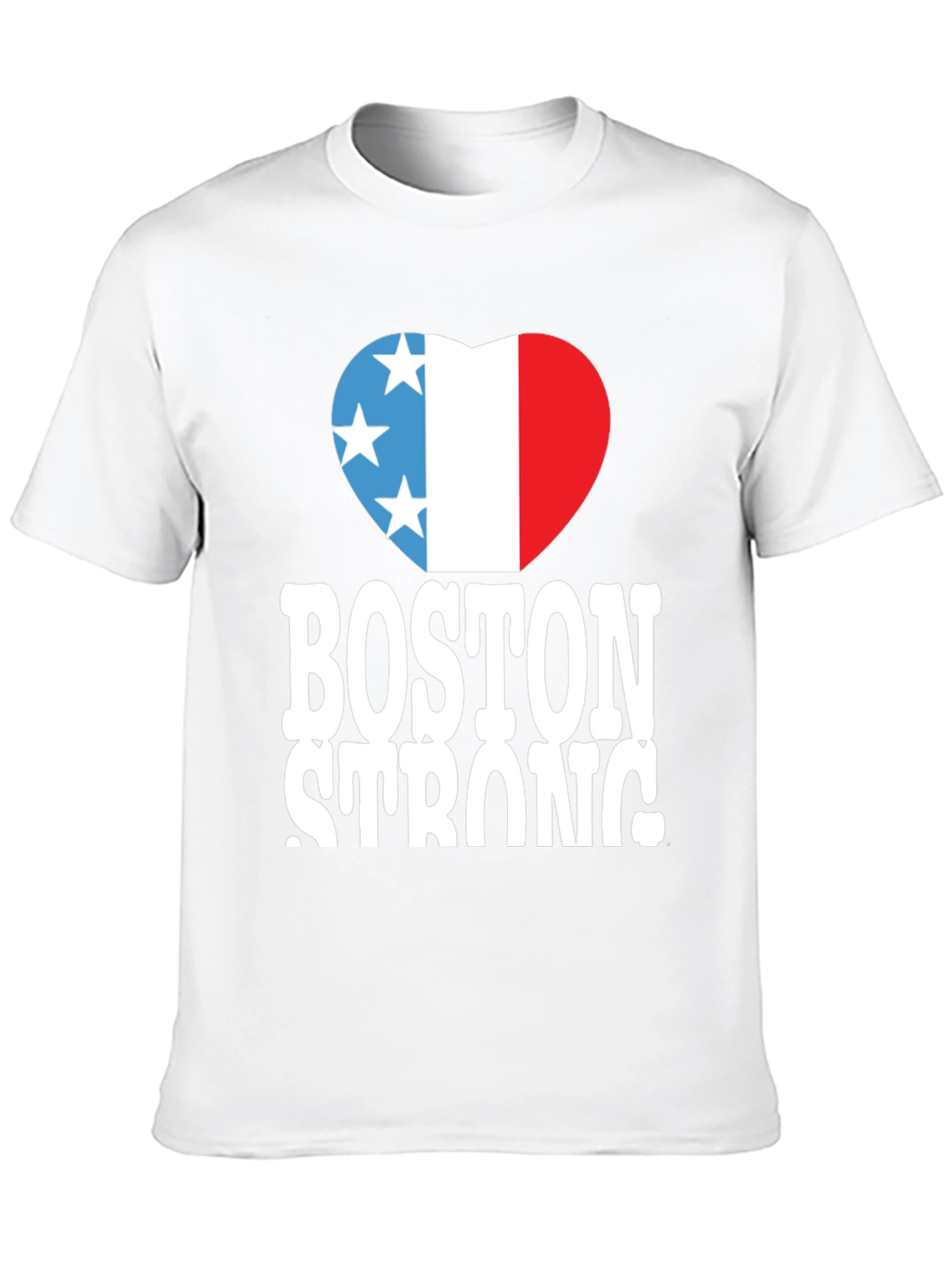 Boston Strong T-Shirt Heart Graphic Black
