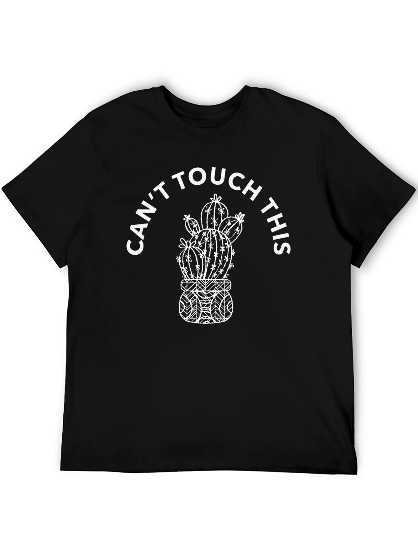 Cant Touch This Cactus Graphic Tee - Black