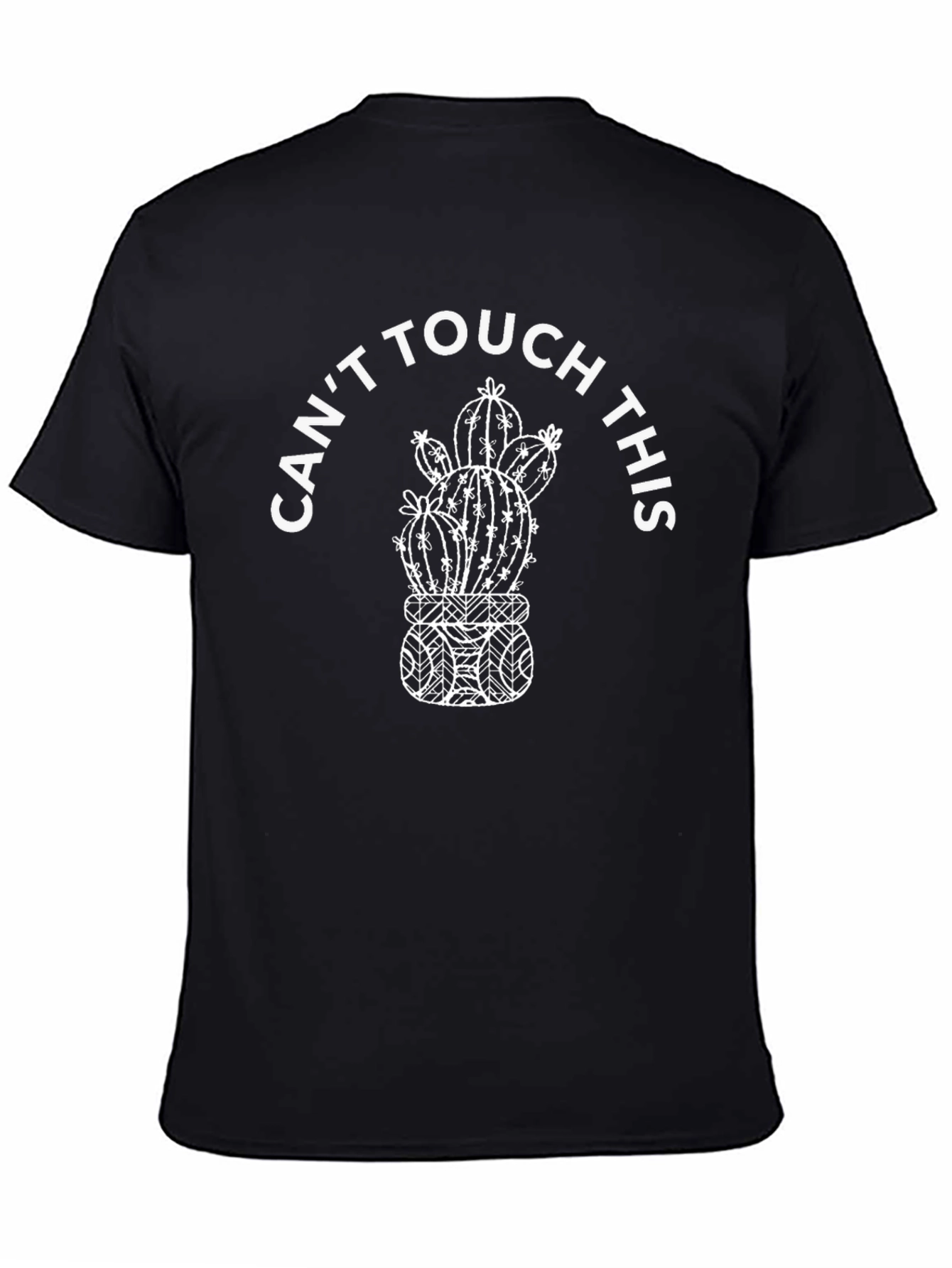 Cant Touch This Cactus Graphic Tee - Black