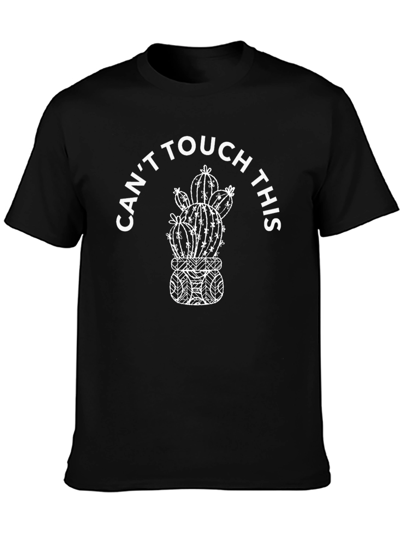 Cant Touch This Cactus Graphic Tee - Black